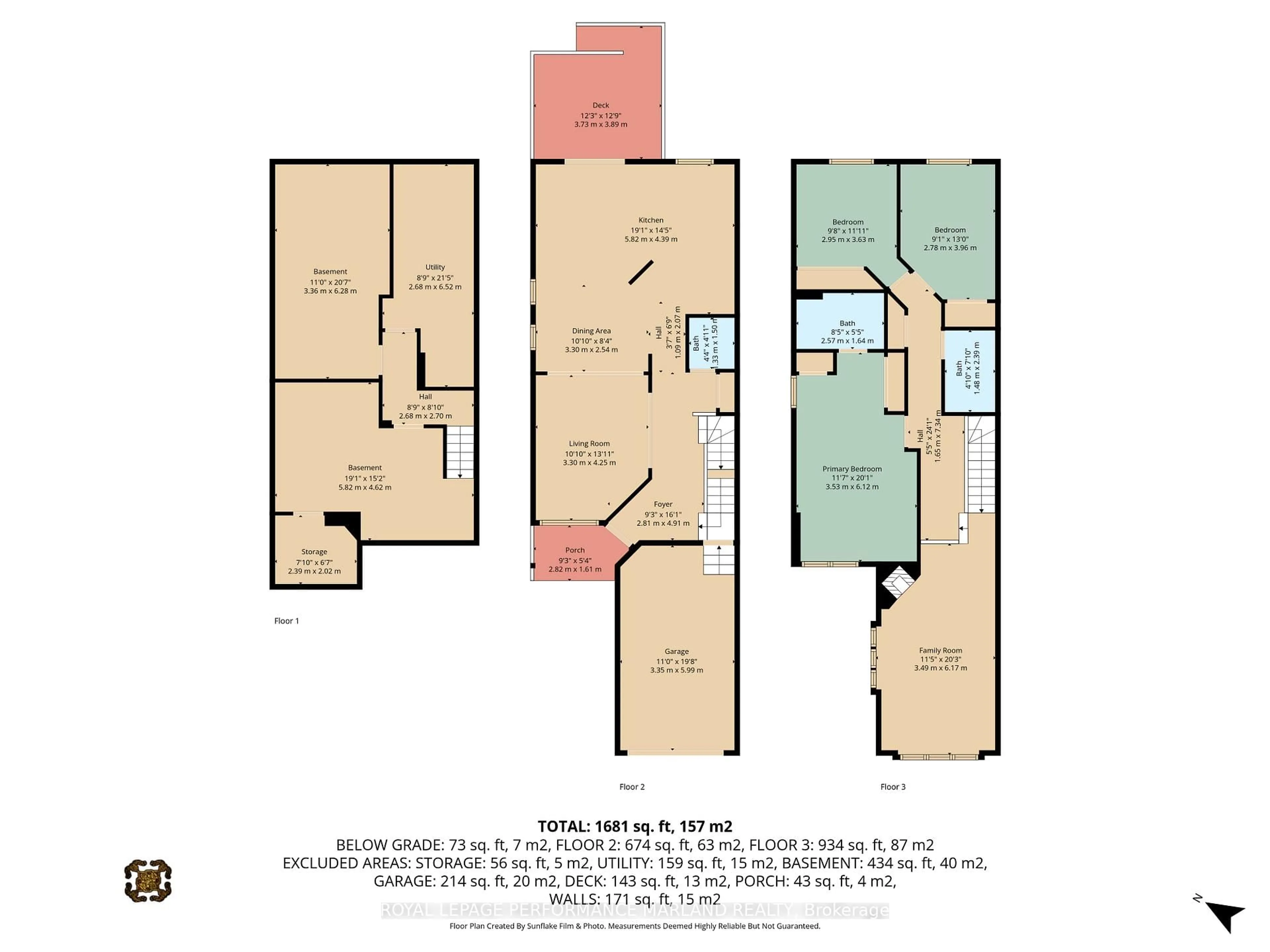 Floor plan for 44 Ashpark Cres, Ottawa Ontario K1T 3N8