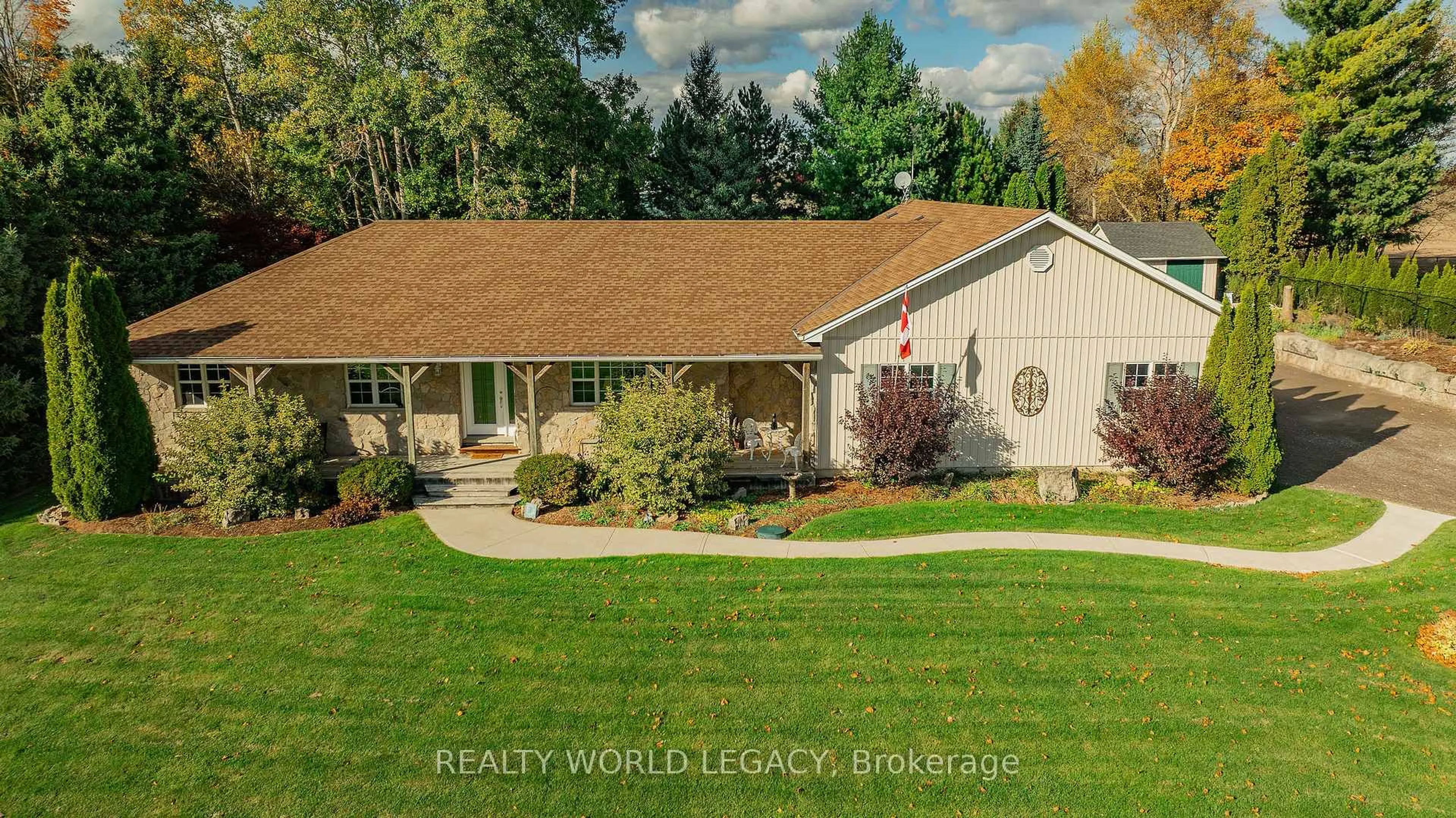 A pic from outside/outdoor area/front of a property/back of a property/a pic from drone, water/lake/river/ocean view for 2539 4 Concession, Hamilton Ontario L0R 2B0