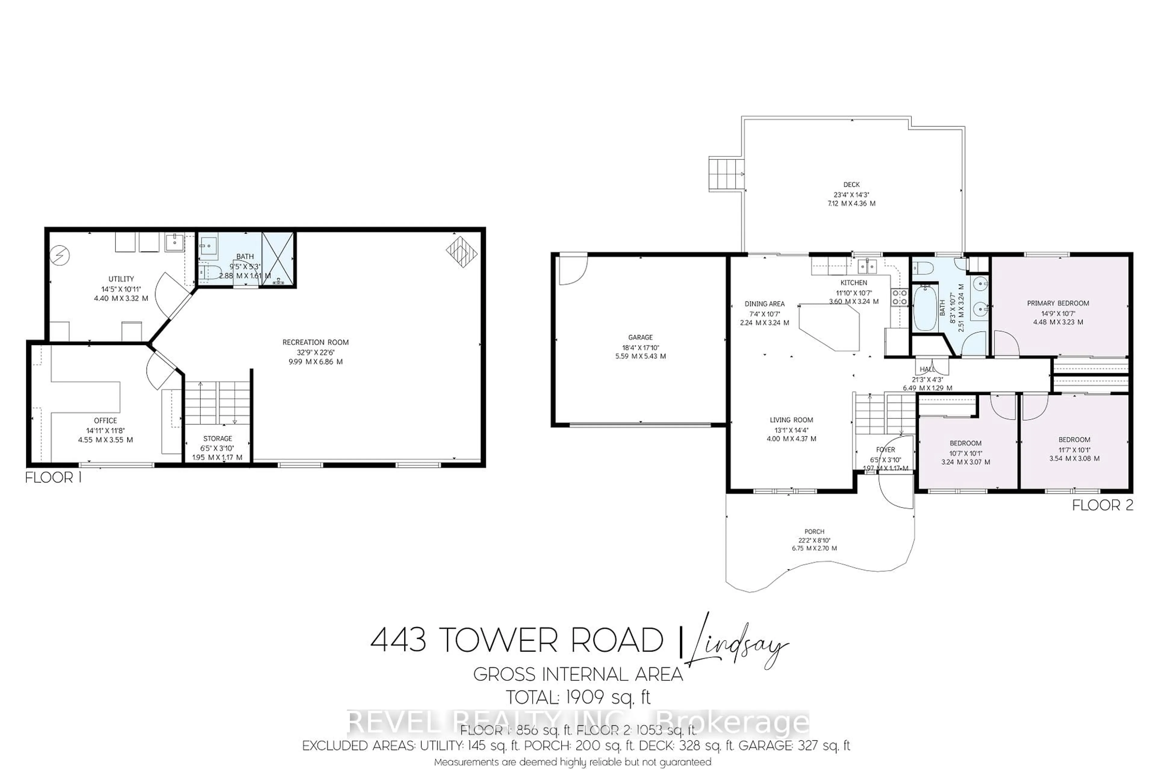 Floor plan for 443 Tower Rd, Kawartha Lakes Ontario K9V 4R4