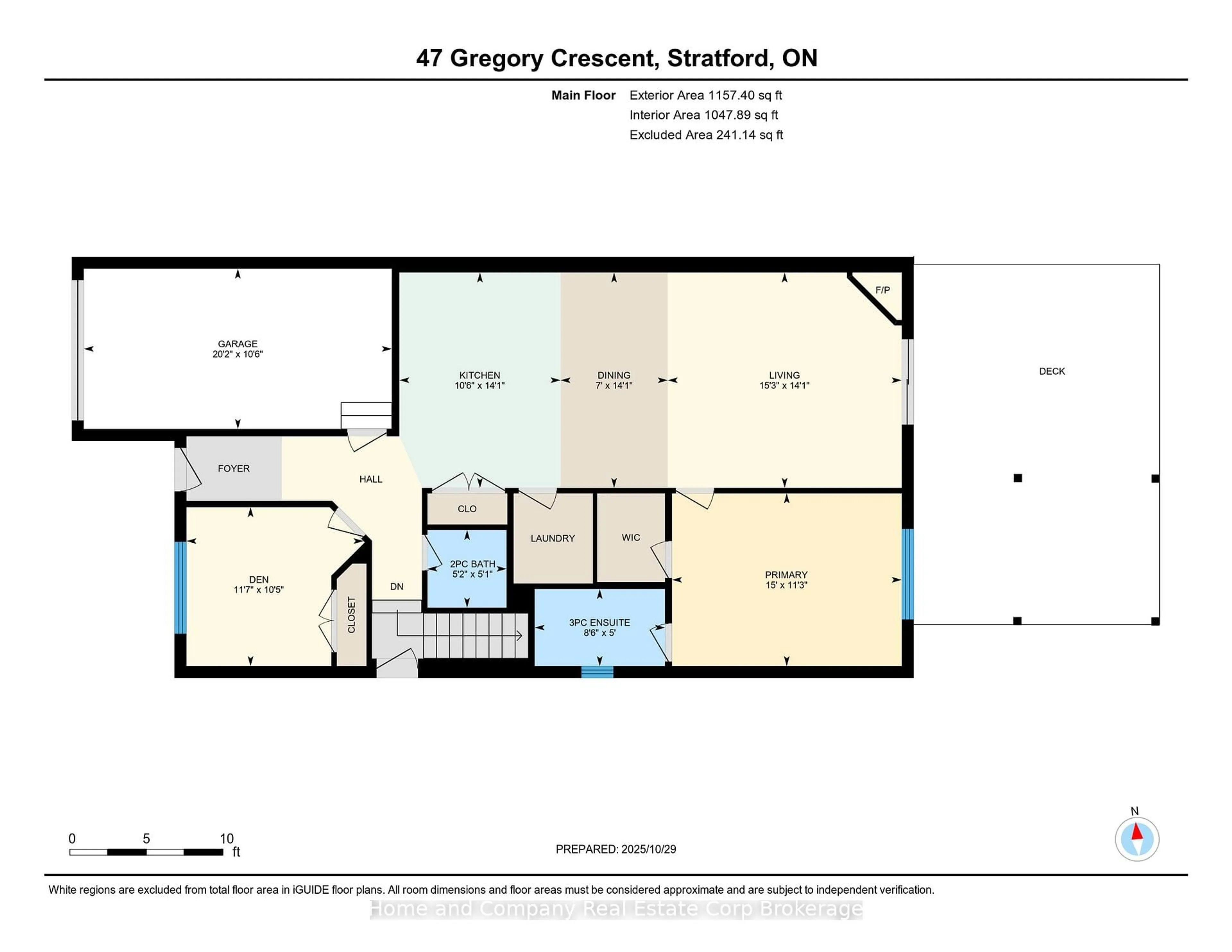 Floor plan for 47 Gregory Cres, Stratford Ontario N5A 8A5