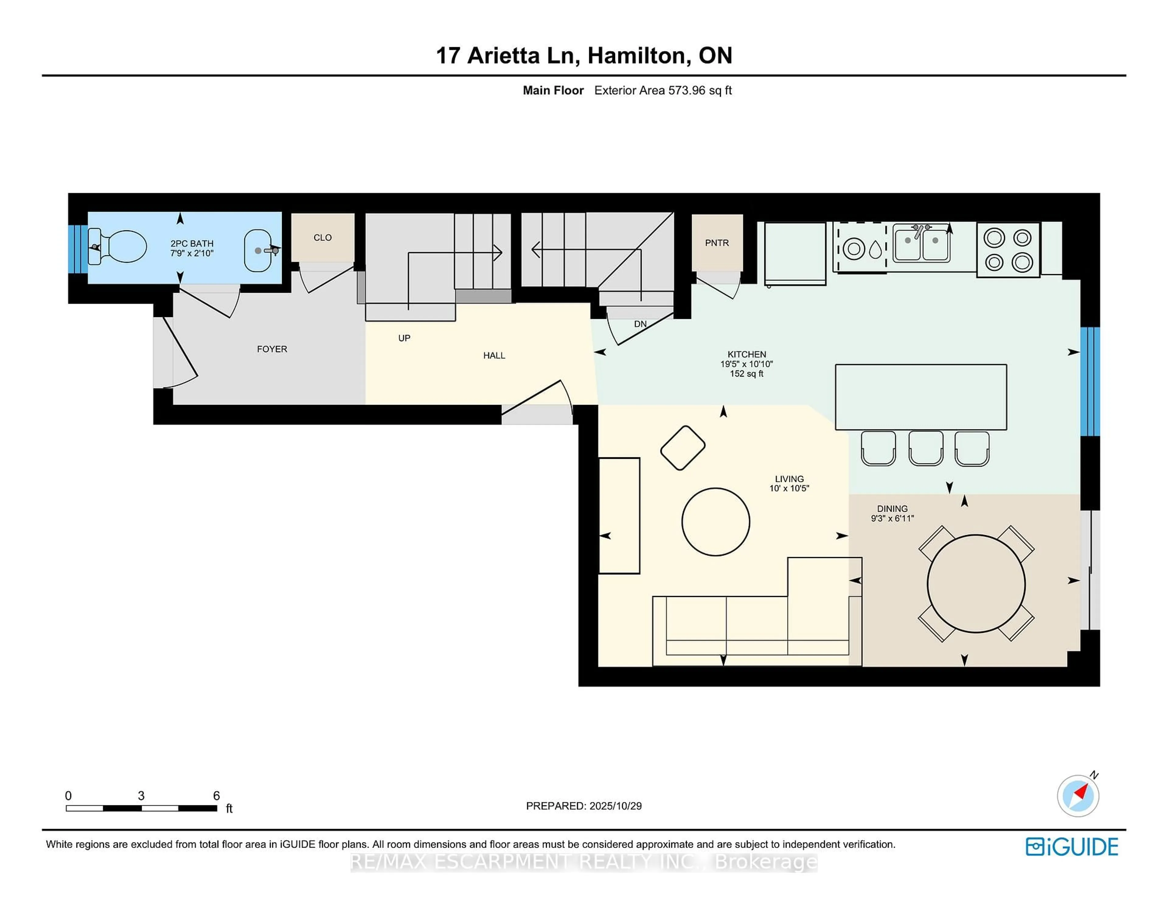 Floor plan for 17 Arietta Lane, Hamilton Ontario L8E 0K7