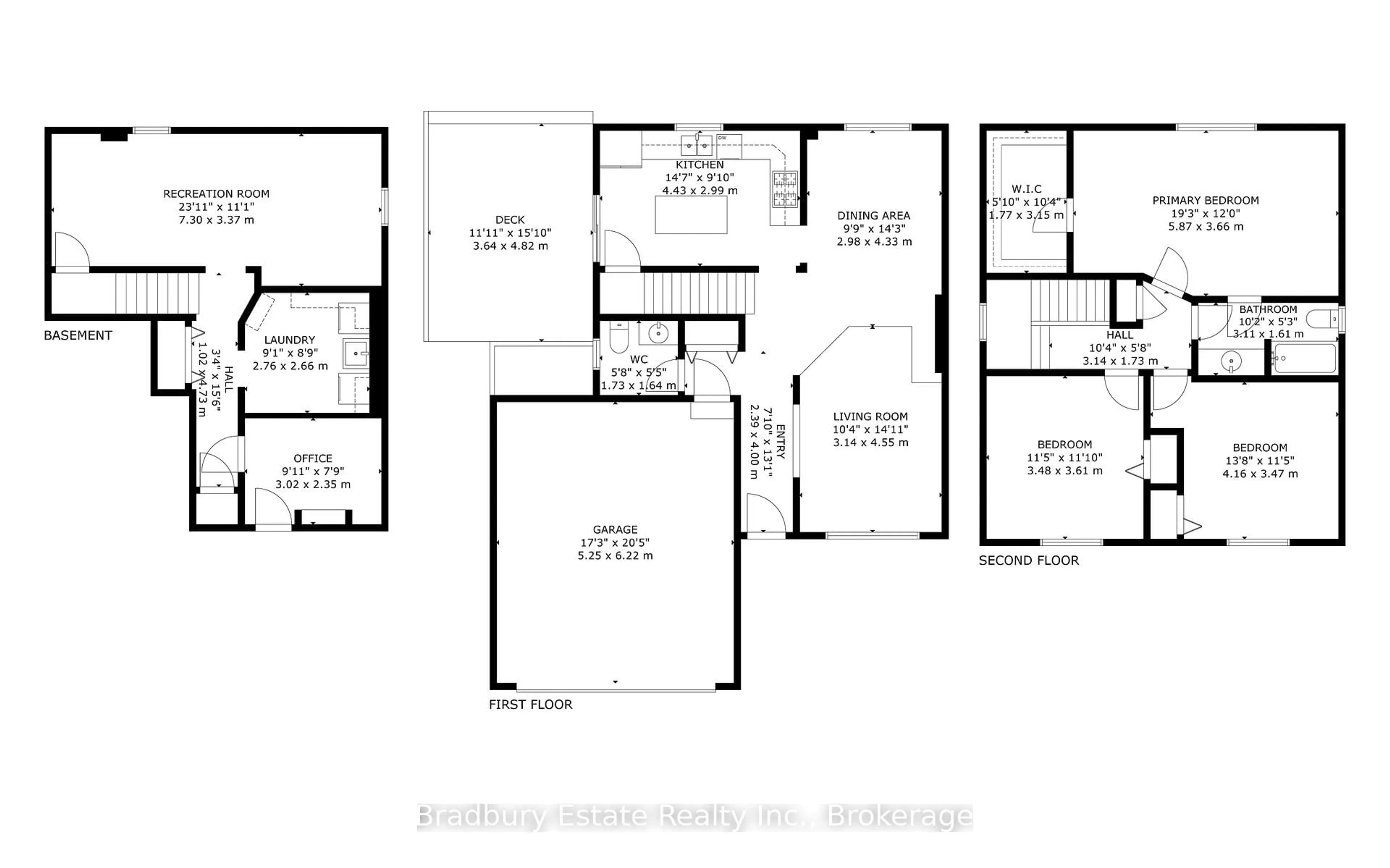 Floor plan for 176 Highland Rd, Hamilton Ontario L8J 2S6