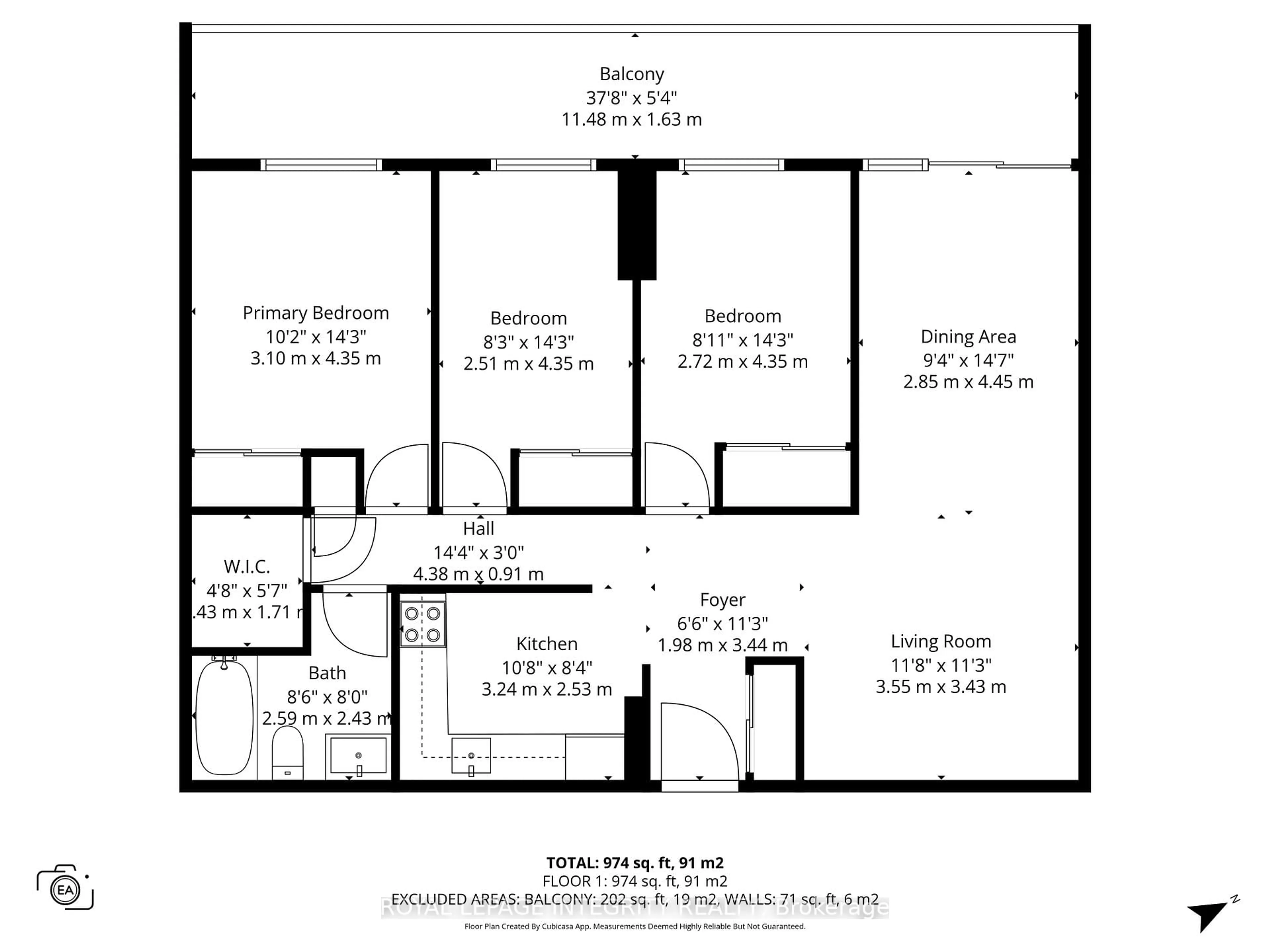Floor plan for 900 Dynes Rd #1201, Ottawa Ontario K2C 3L6