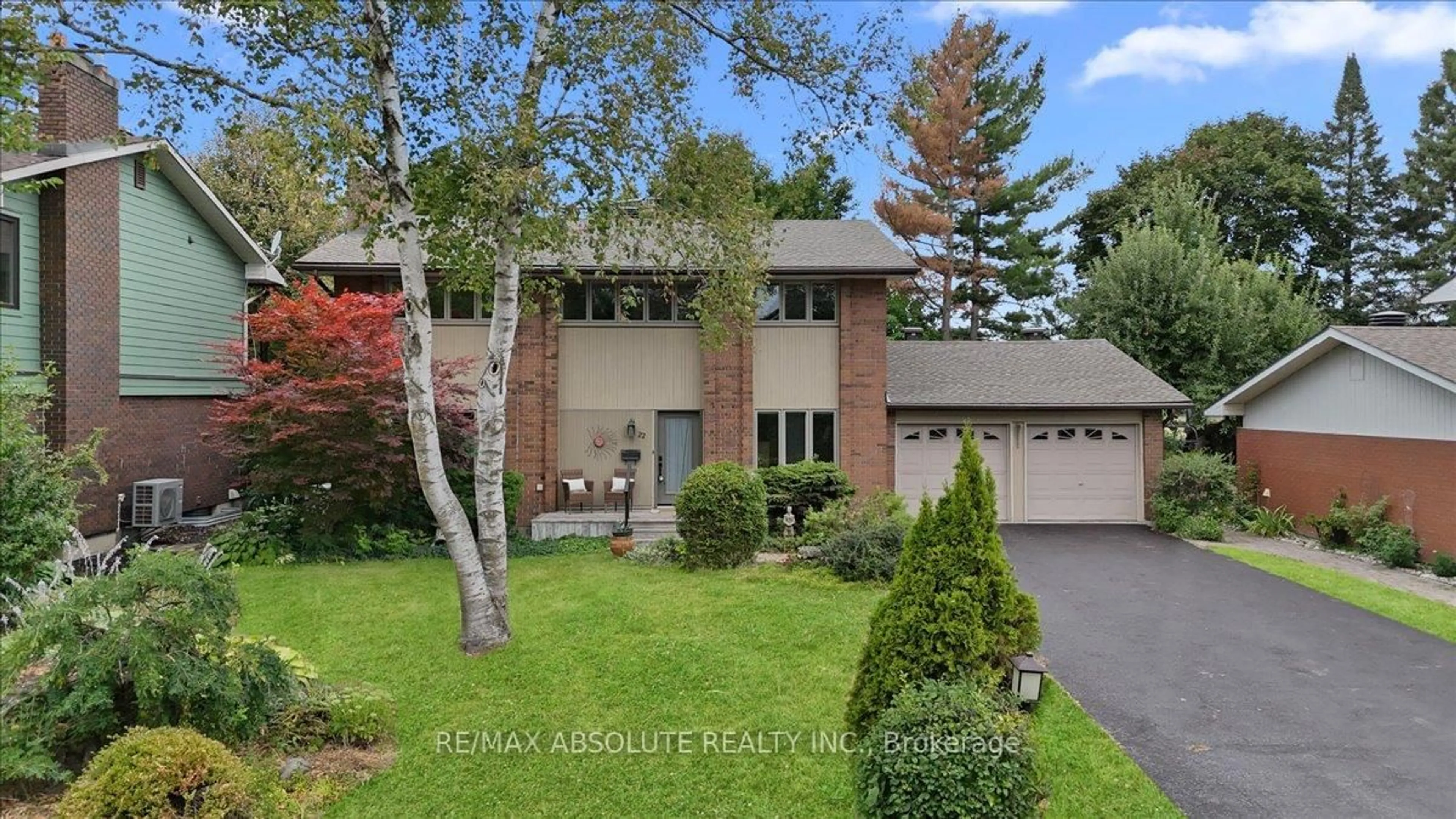 Home with brick exterior material, street for 22 Banting Cres, Ottawa Ontario K2K 1P4