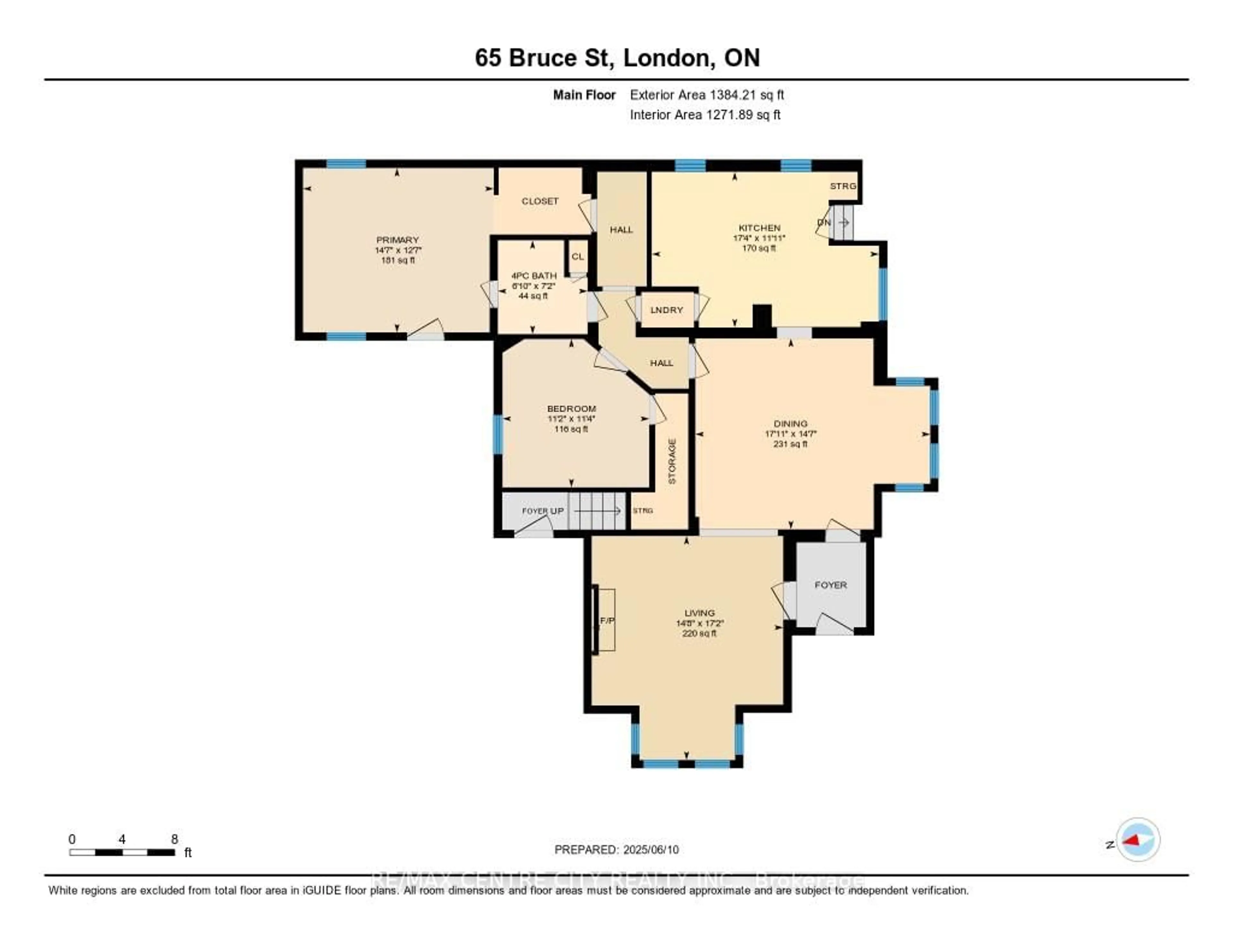 Floor plan for 65 Bruce St, London South Ontario N6C 1G7