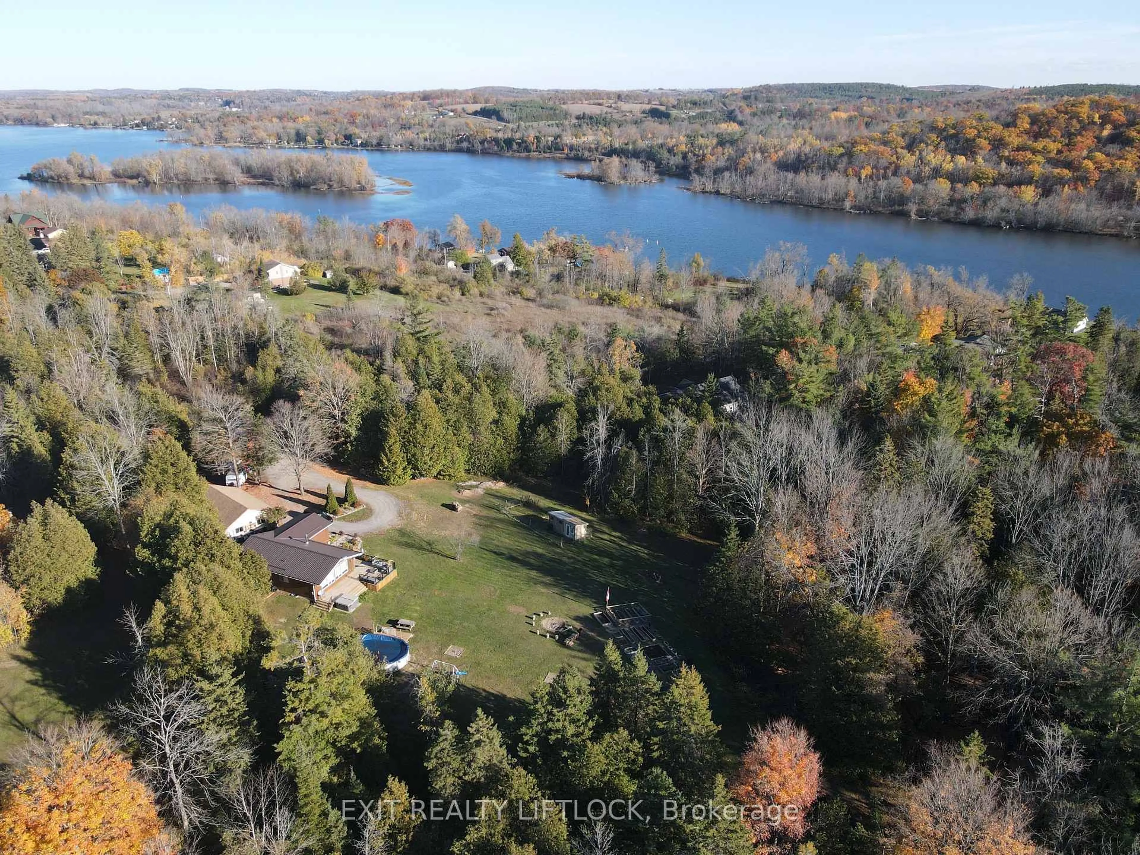 A pic from outside/outdoor area/front of a property/back of a property/a pic from drone, water/lake/river/ocean view for 1430 Drysdale Rd, Asphodel-Norwood Ontario K0L 2V0