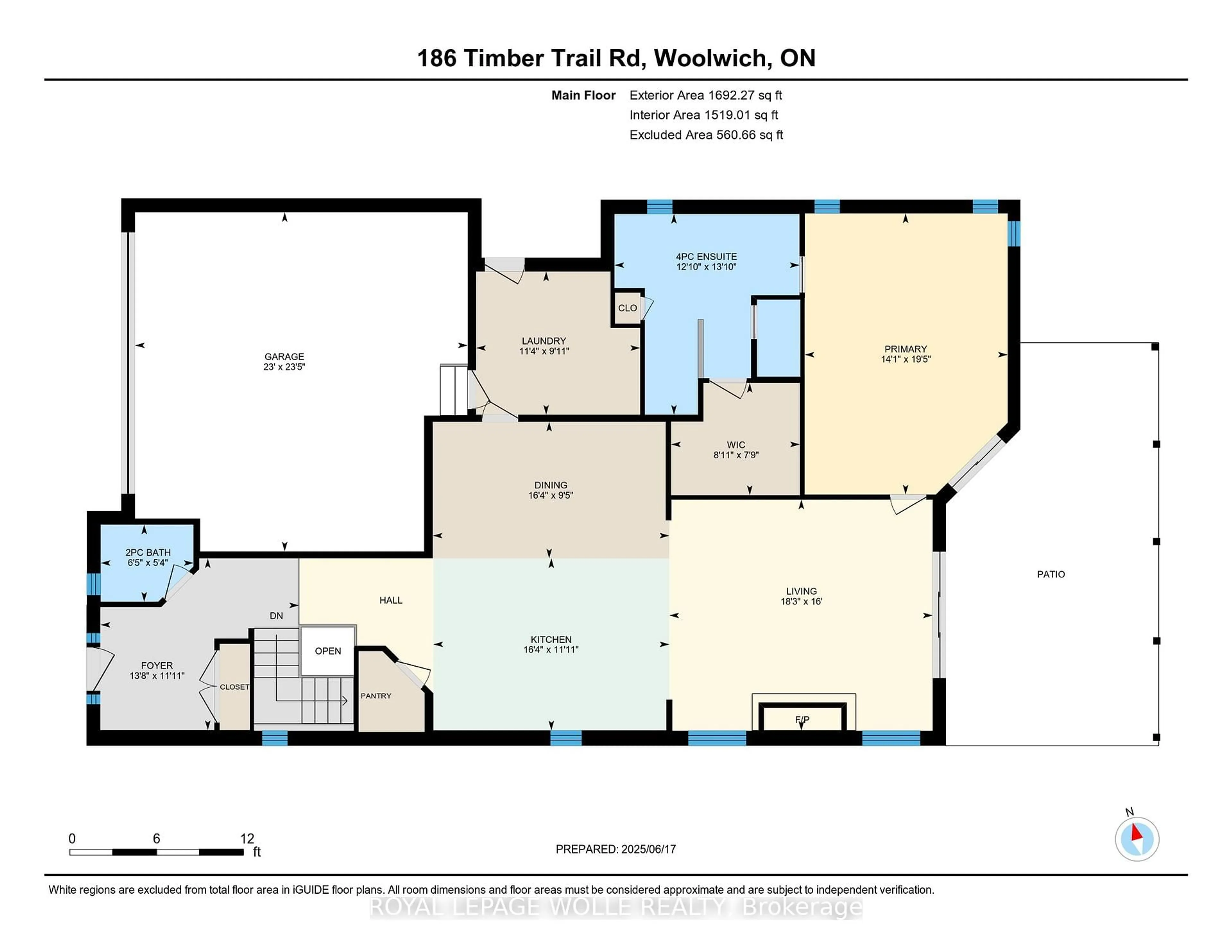 Floor plan for 186 Timber Trail Rd, Woolwich Ontario N3B 0C7
