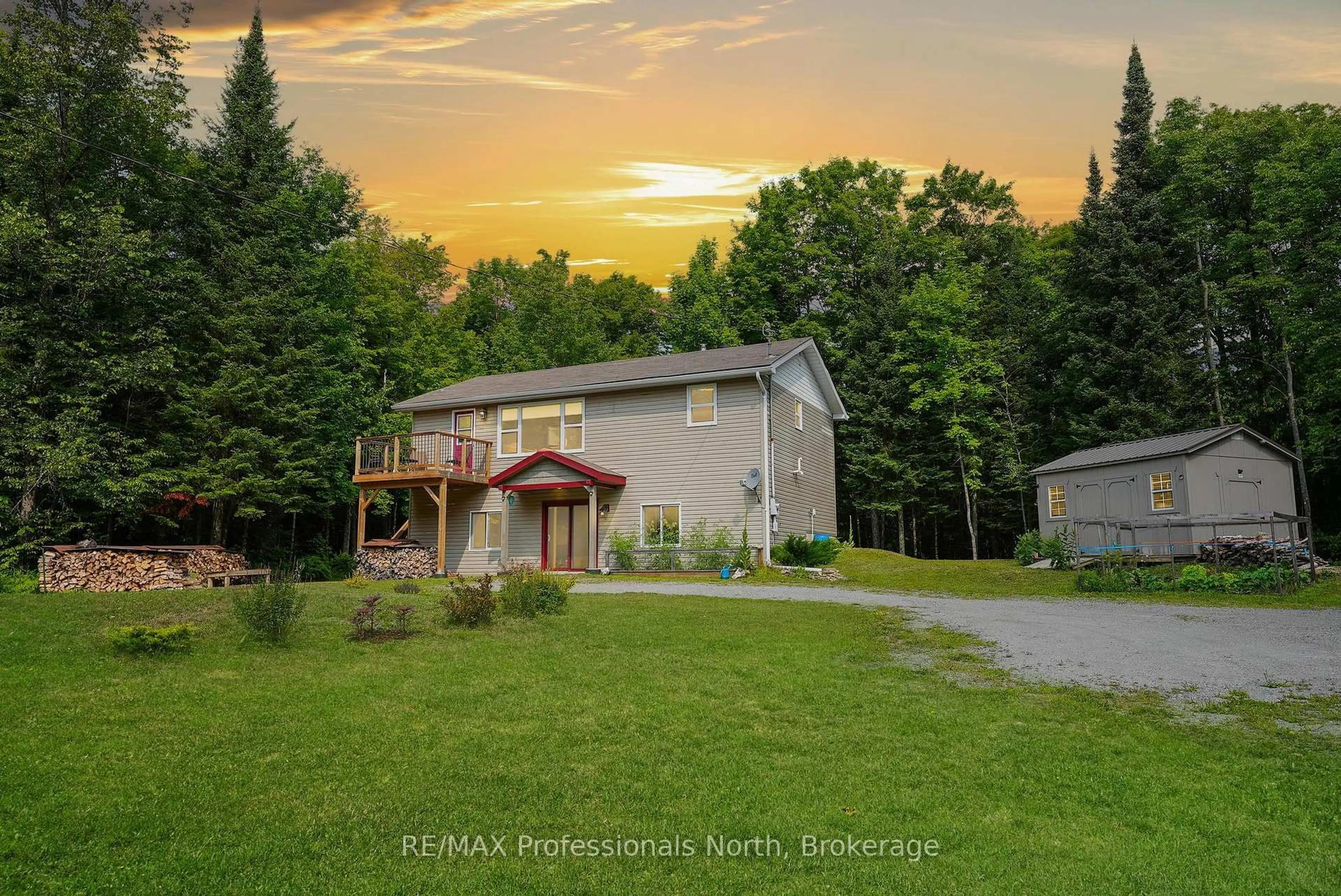 A pic from outside/outdoor area/front of a property/back of a property/a pic from drone, unknown for 1453 Minnicock Lake Rd, Dysart et al Ontario K0M 1S0