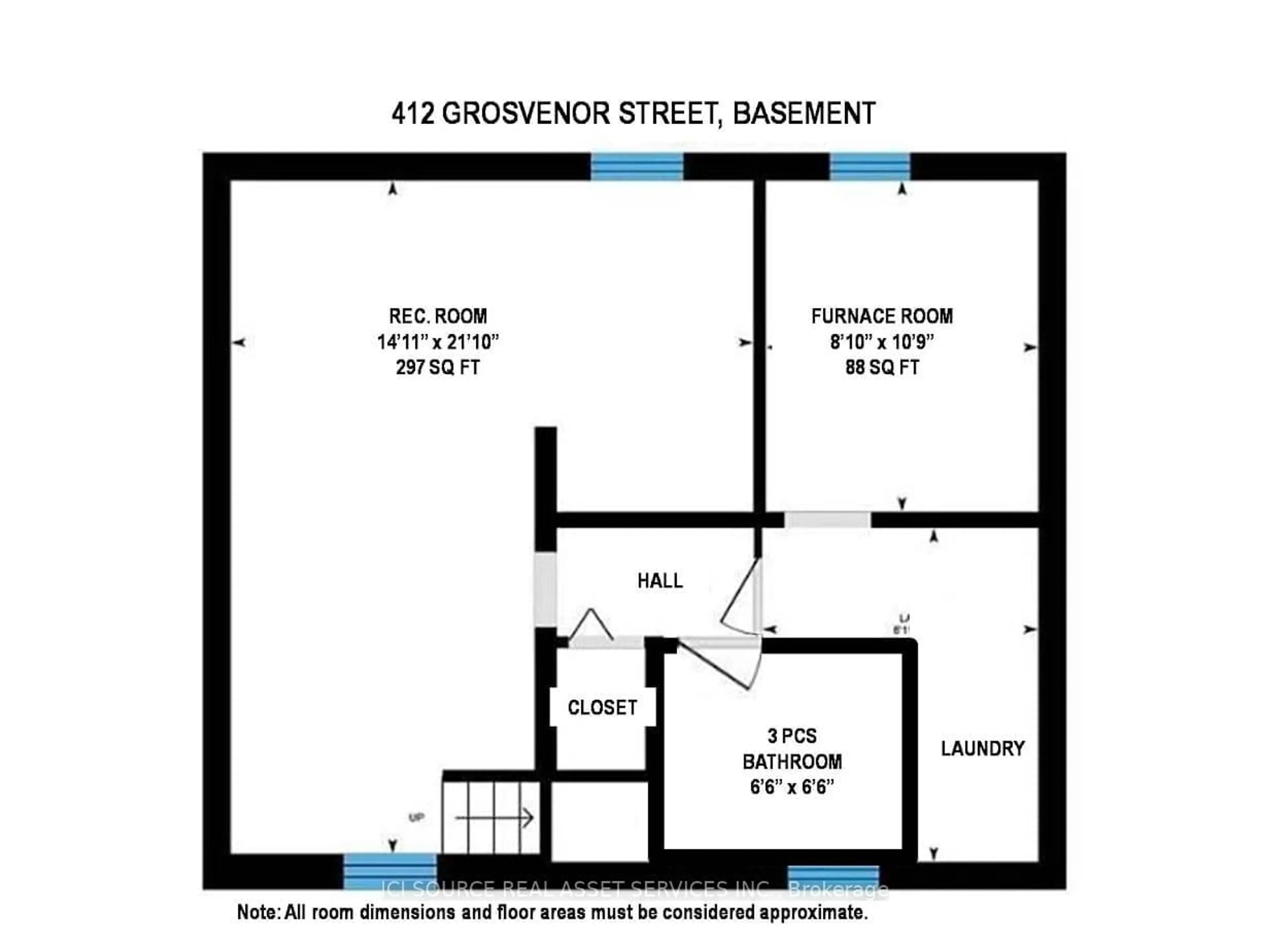 Floor plan for 412 Grosvenor St, London East Ontario N5Y 3S4
