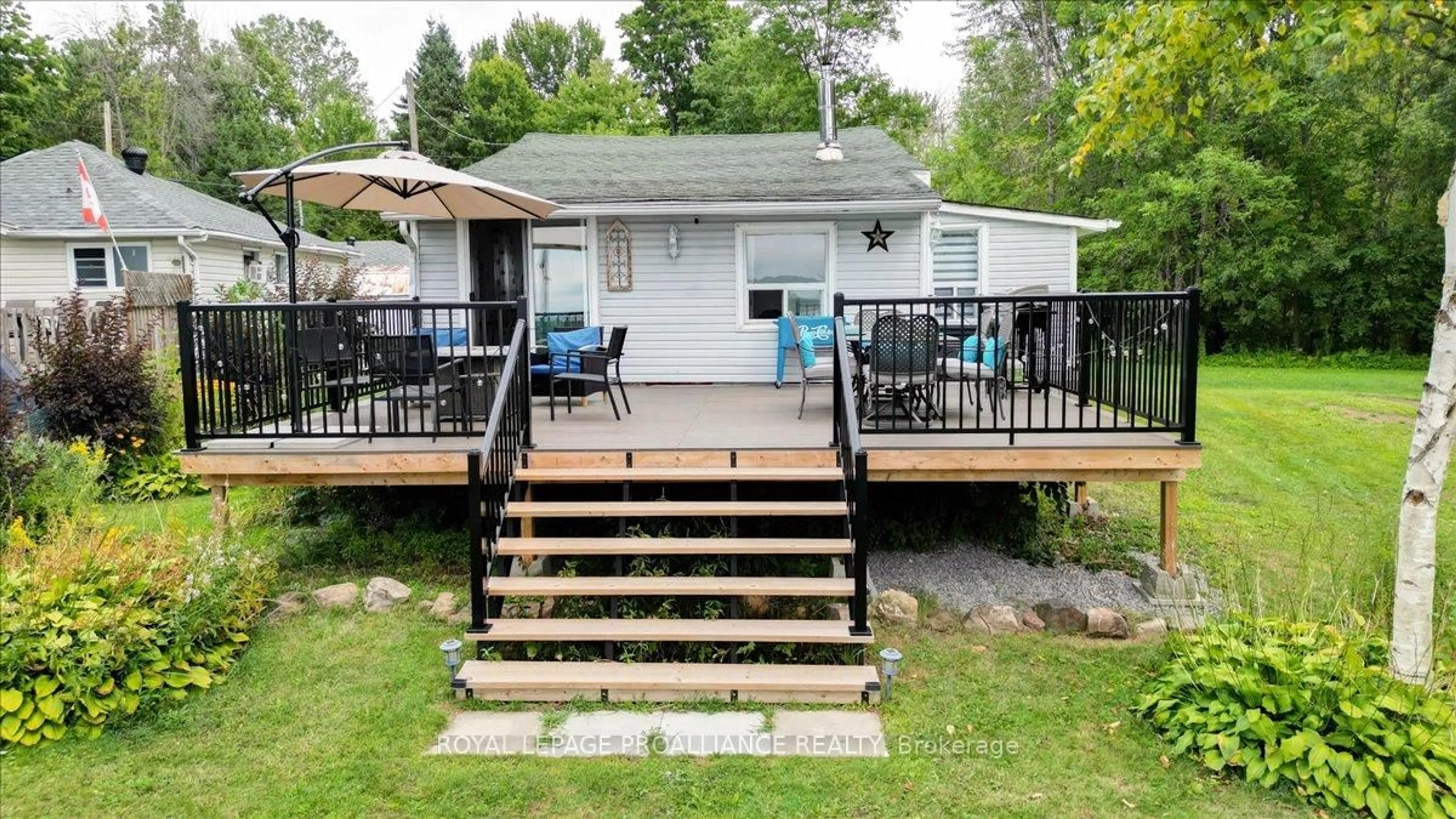 Patio, water/lake/river/ocean view for 75 A & B Hughes Lane, Tweed Ontario K0K 3J0