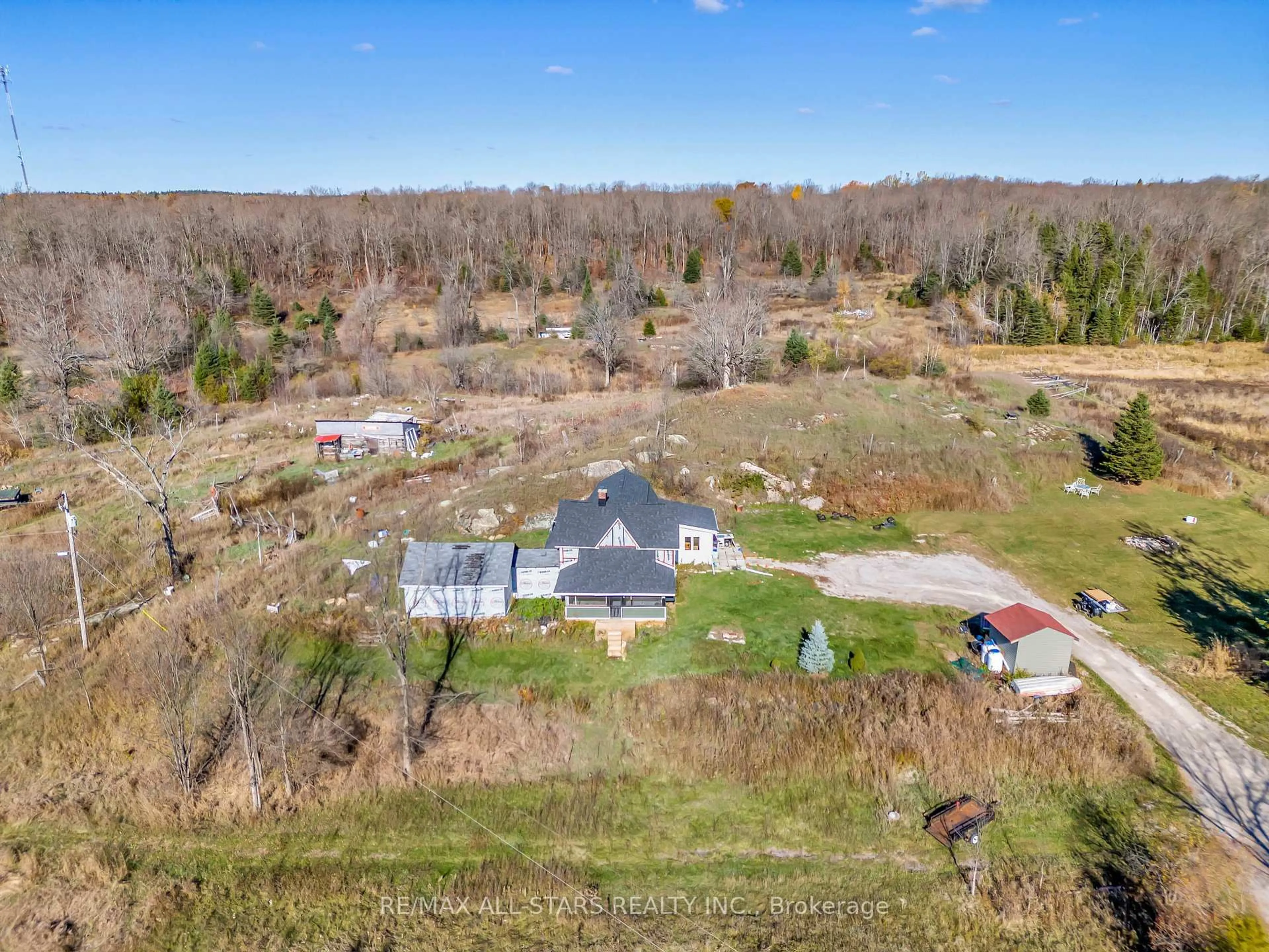 A pic from outside/outdoor area/front of a property/back of a property/a pic from drone, water/lake/river/ocean view for 3783 Monck Rd, Kawartha Lakes Ontario K0M 1K0