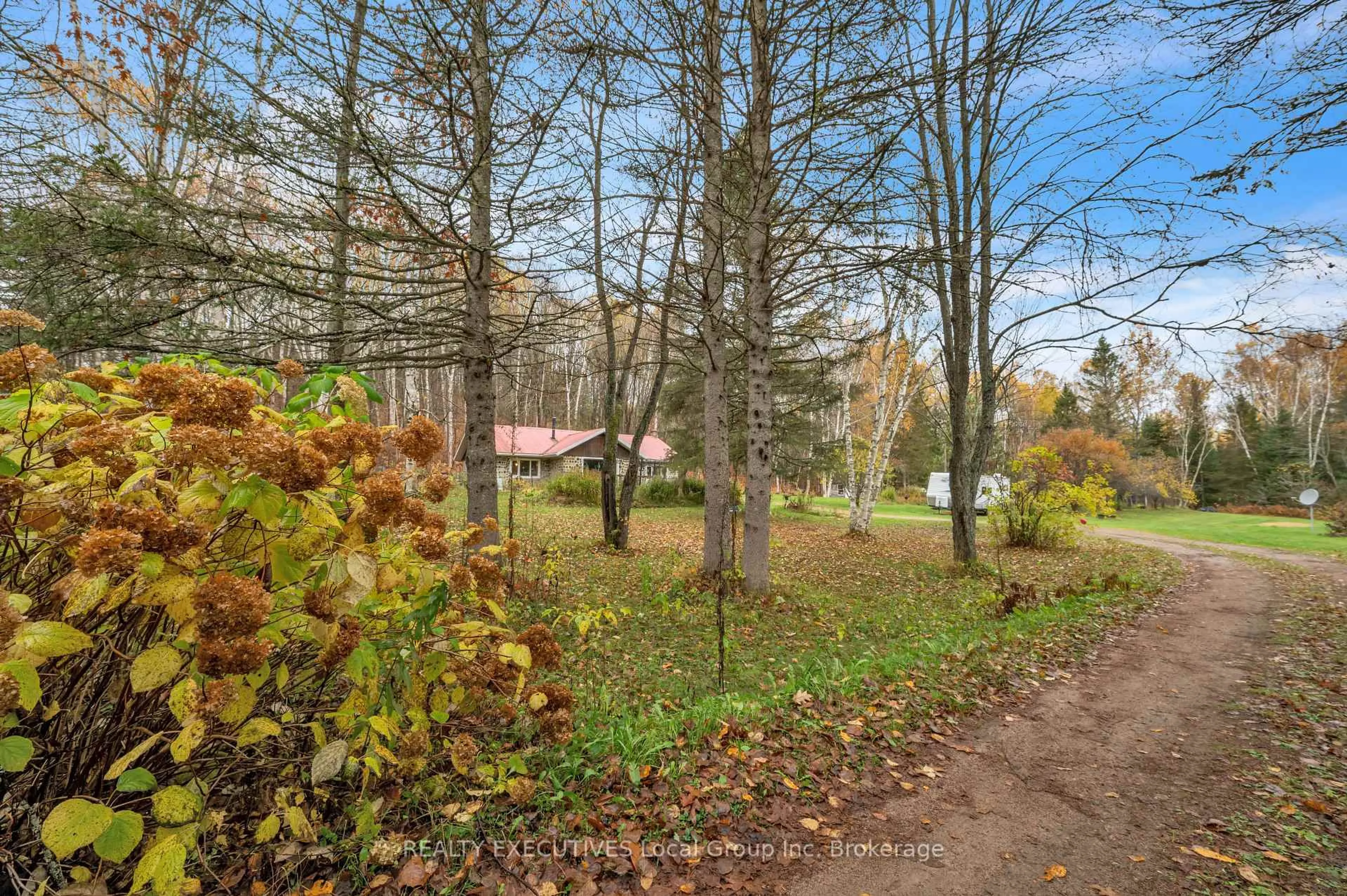 Patio, forest/trees view for 3370 Chiswick Line, Chisholm Ontario P0H 1Z0