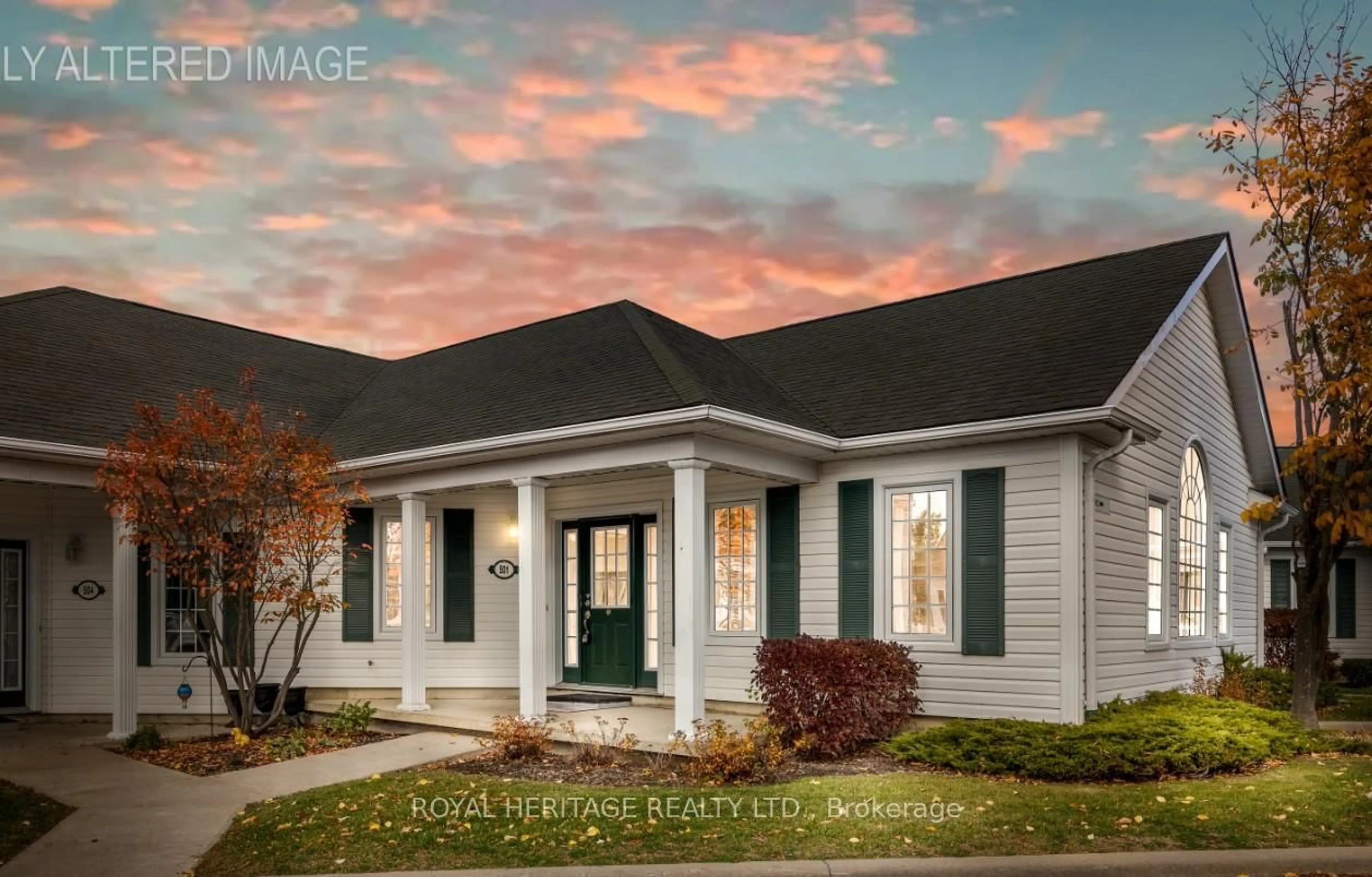 Home with vinyl exterior material, street for 325 Densmore Rd #501, Cobourg Ontario K9A 0E4