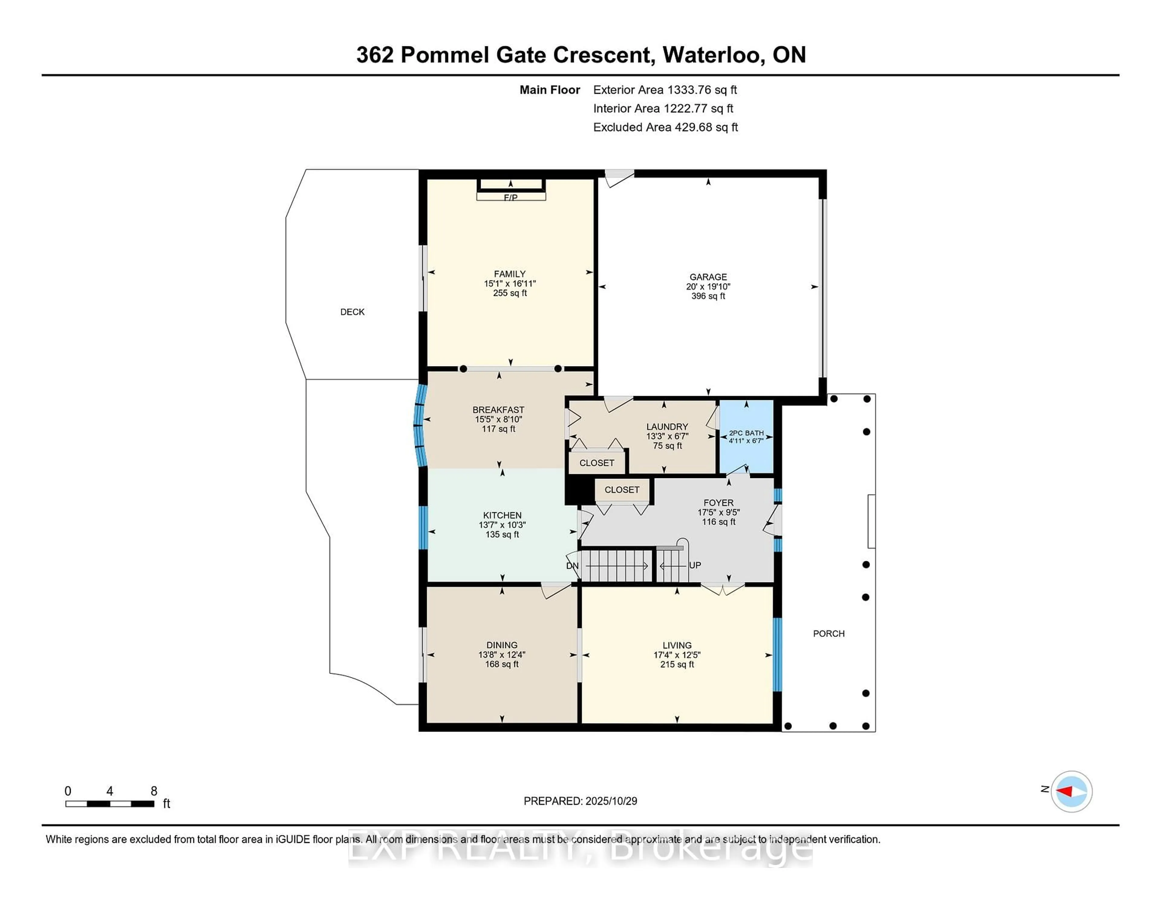 Floor plan for 362 Pommel Gate Cres, Waterloo Ontario N2L 5X4