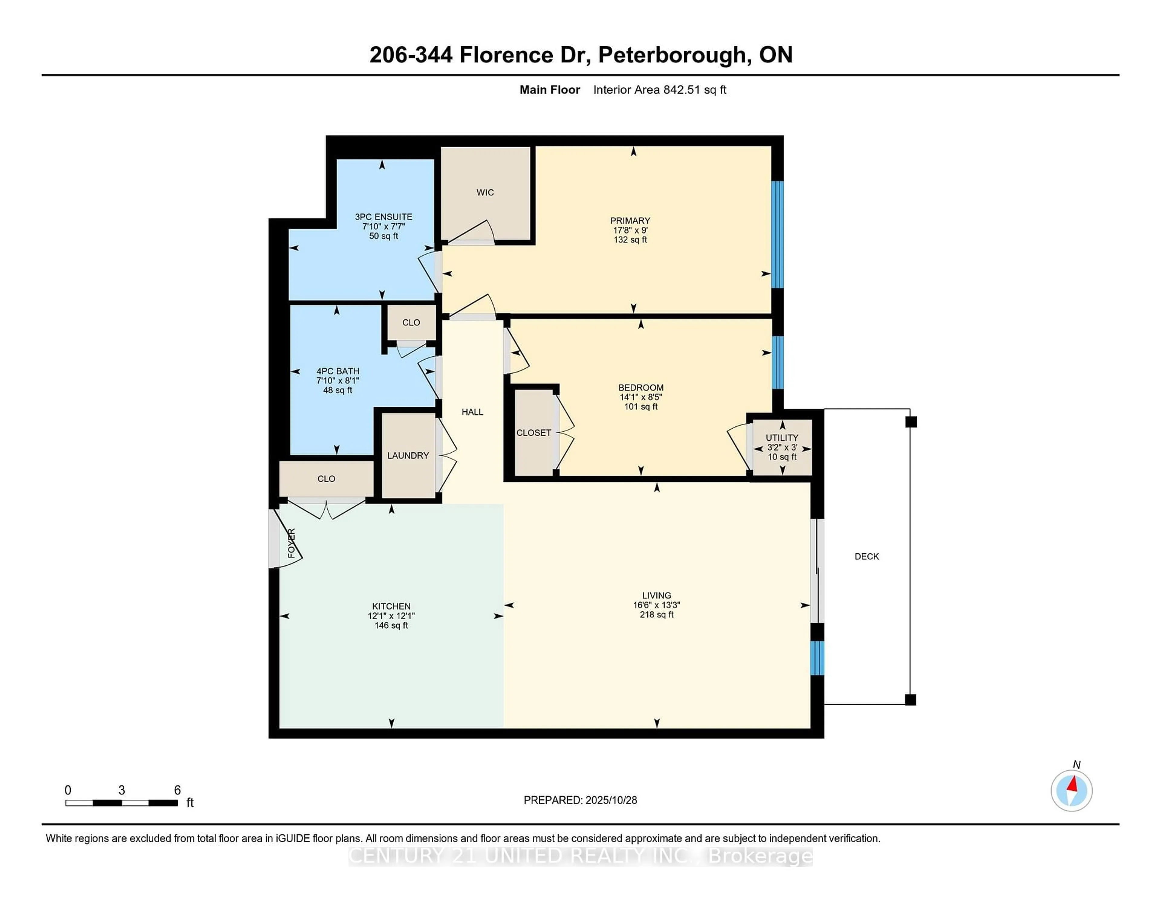 Floor plan for 344 Florence Dr #206, Peterborough Ontario K9J 0K4