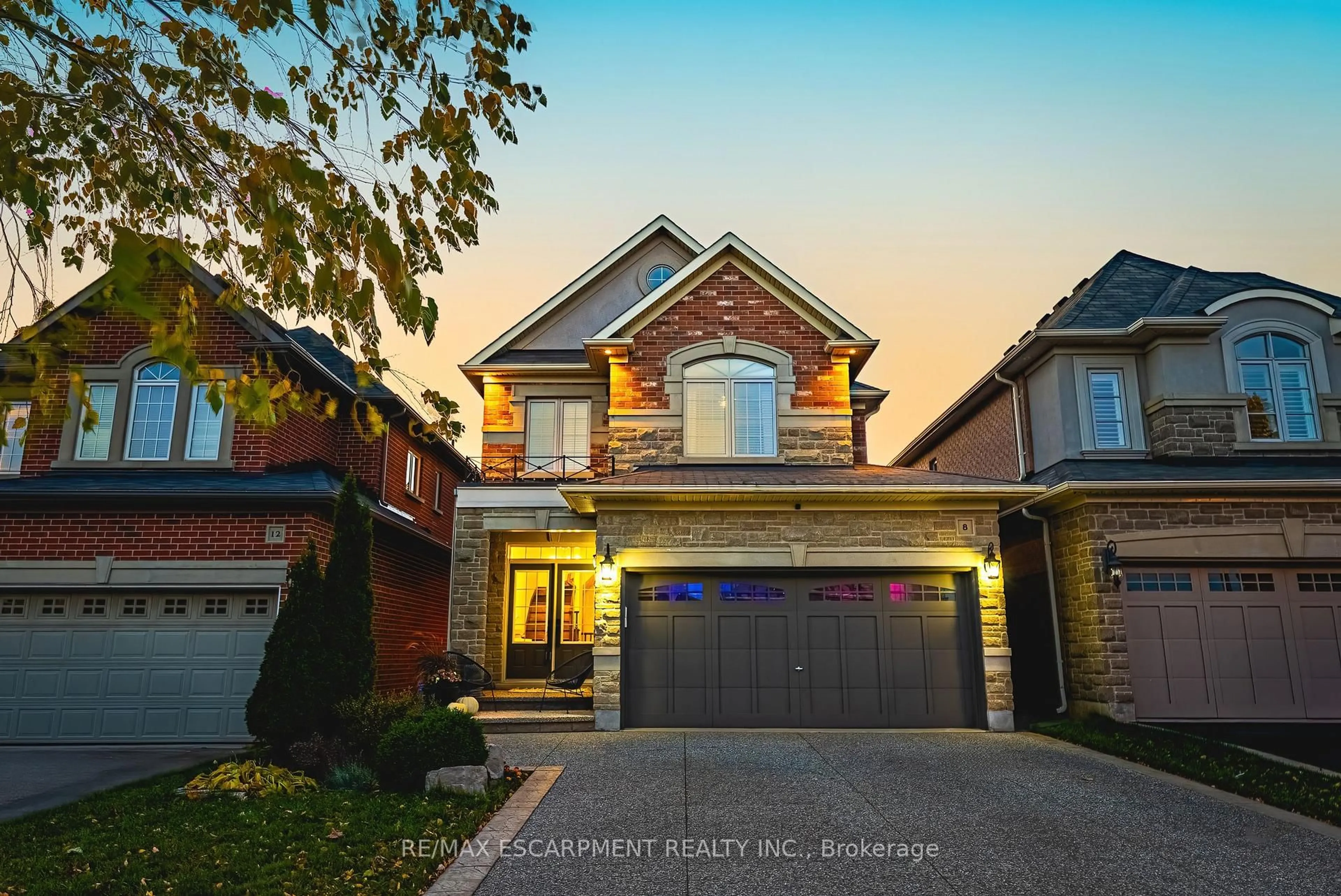 Home with brick exterior material, street for 8 Matteo Tr, Hamilton Ontario L9B 0E8