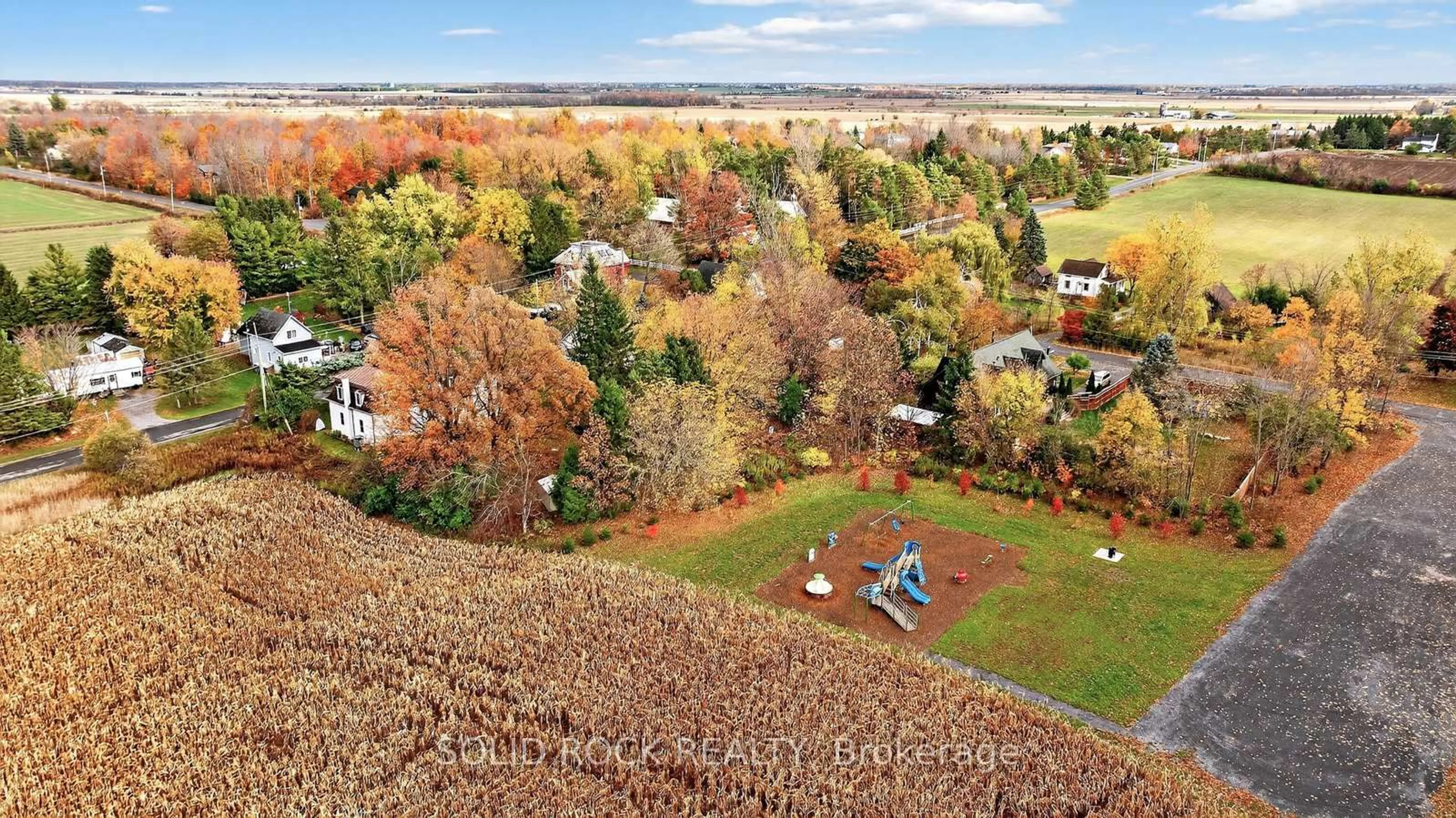 A pic from outside/outdoor area/front of a property/back of a property/a pic from drone, forest/trees view for 1262 Rodney Lane, North Dundas Ontario K0C 2K0