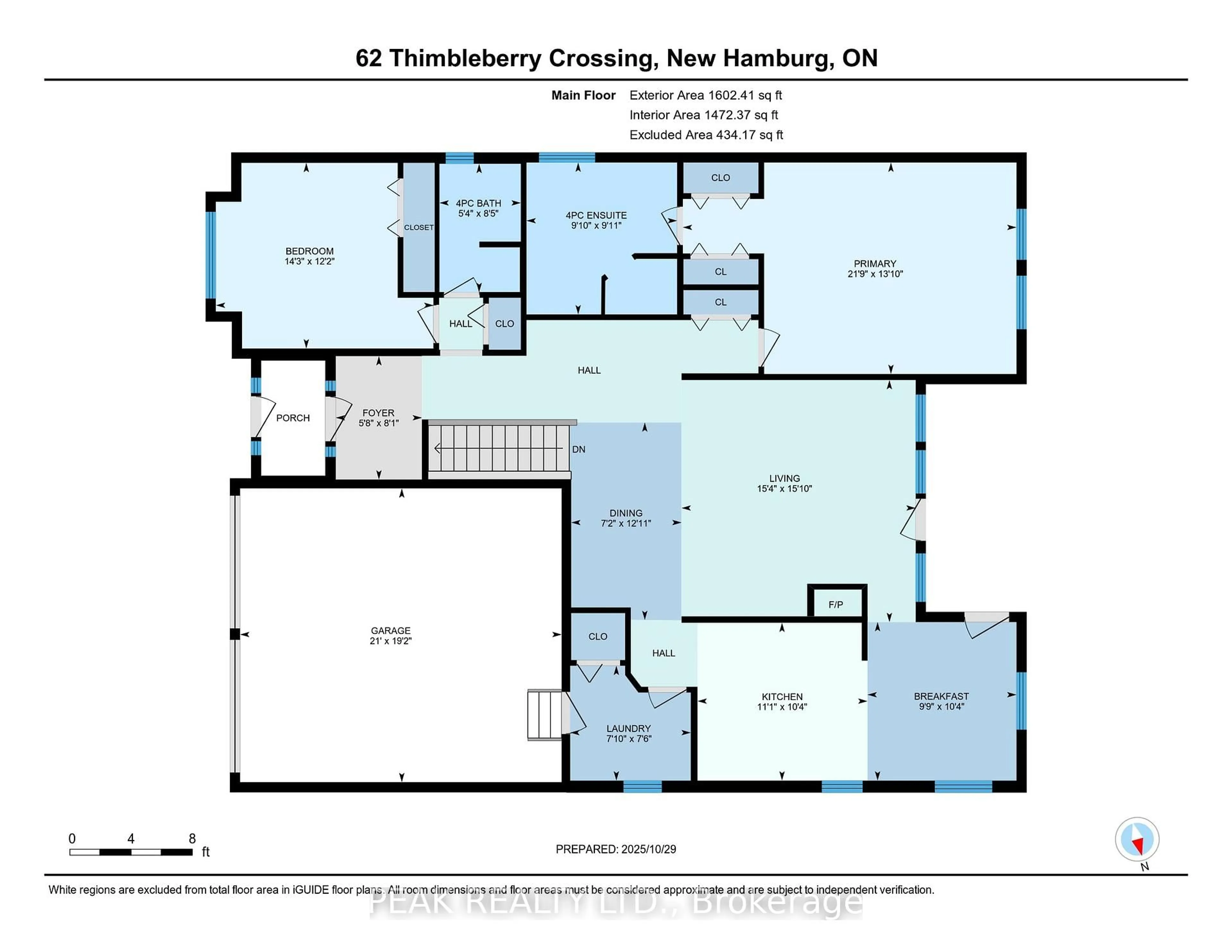 Floor plan for 62 Thimbleberry Cross, Wilmot Ontario N3A 4P5
