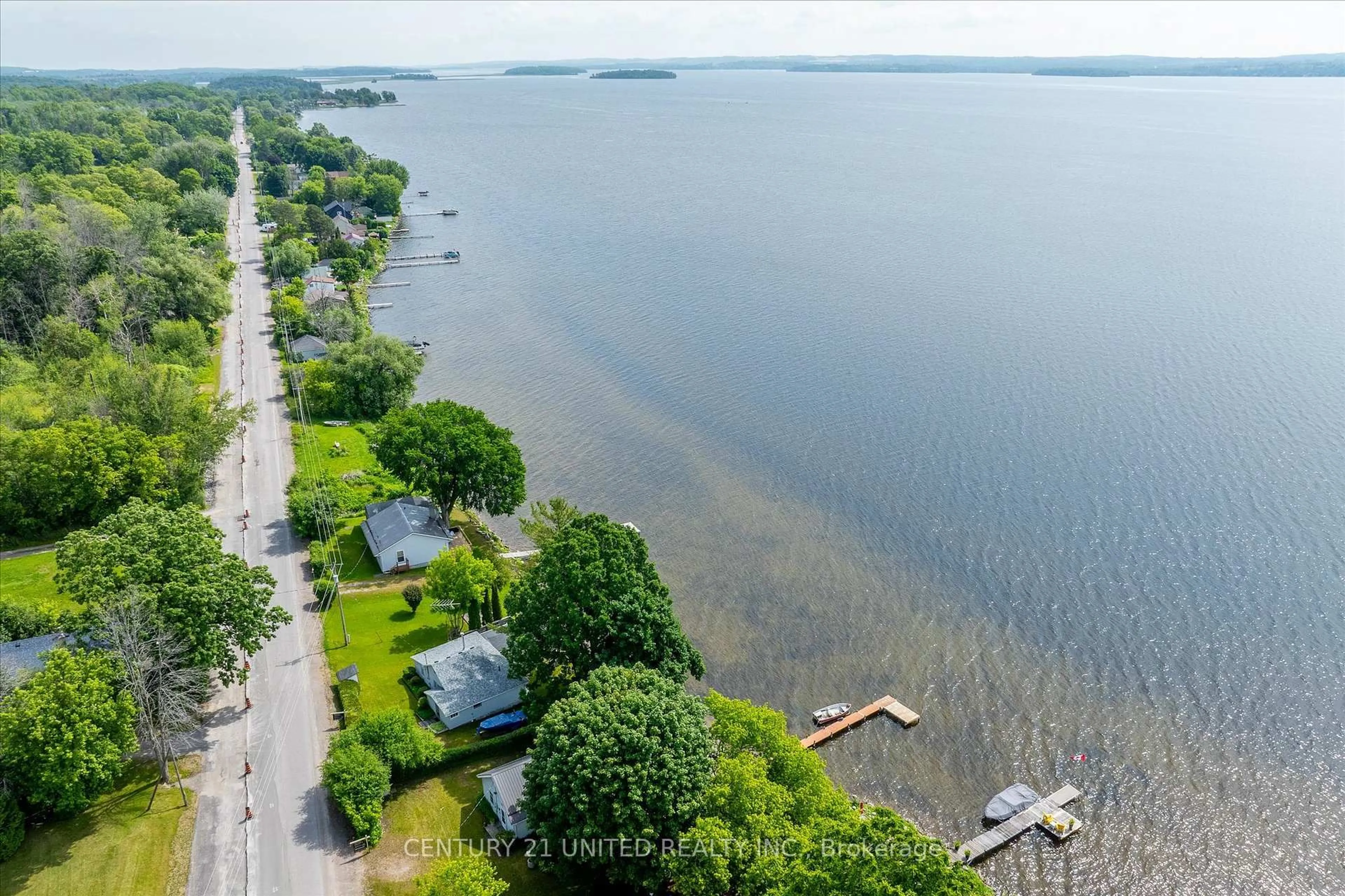A pic from outside/outdoor area/front of a property/back of a property/a pic from drone, water/lake/river/ocean view for 221 Paudash St, Hiawatha First Nation Ontario K0L 2G0