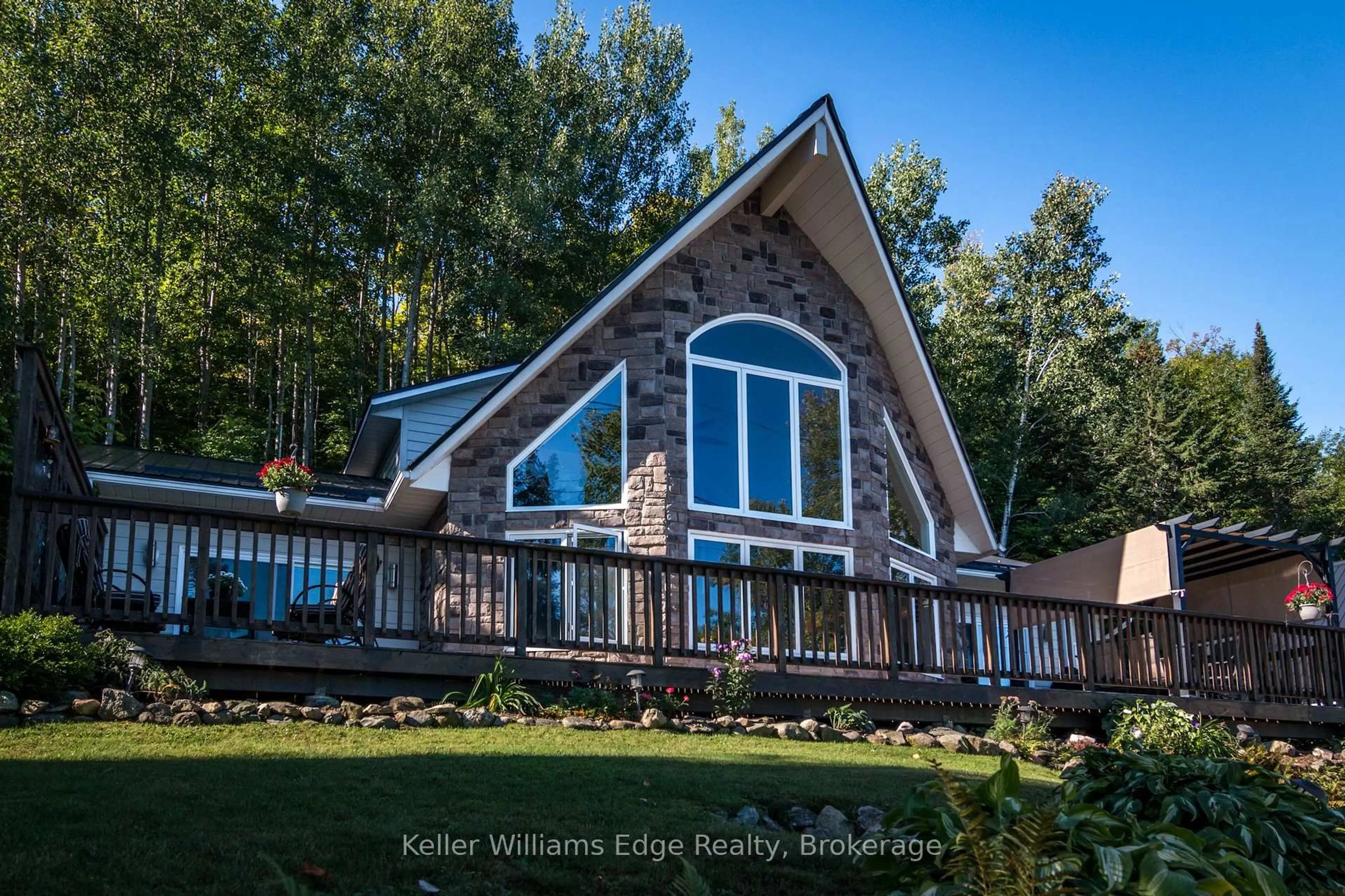 Home with vinyl exterior material, water/lake/river/ocean view for 43 LAKESHORE Dr, Combermere Ontario K0J 1L0