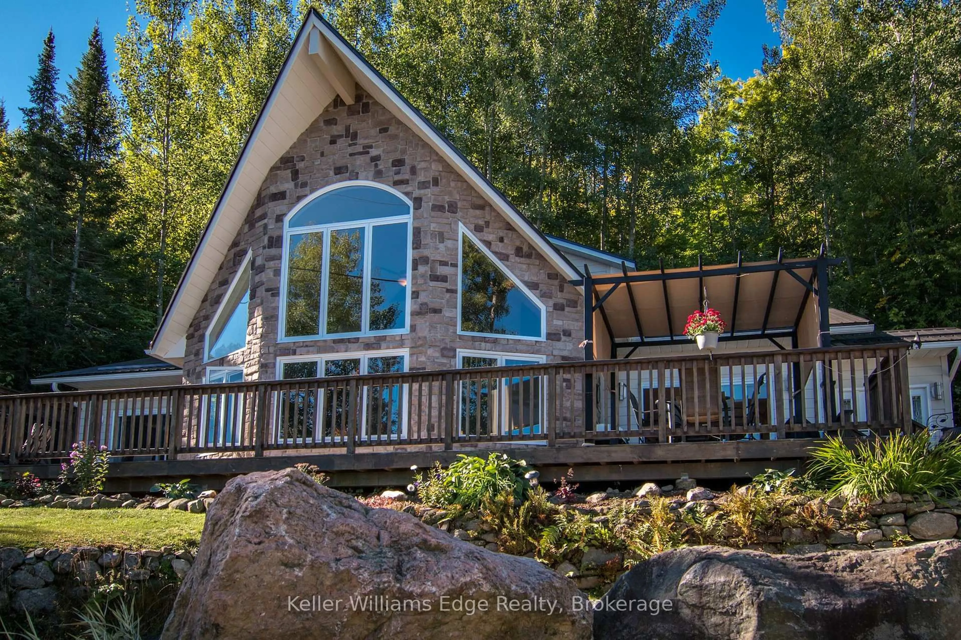 Home with vinyl exterior material, water/lake/river/ocean view for 43 LAKESHORE Dr, Combermere Ontario K0J 1L0