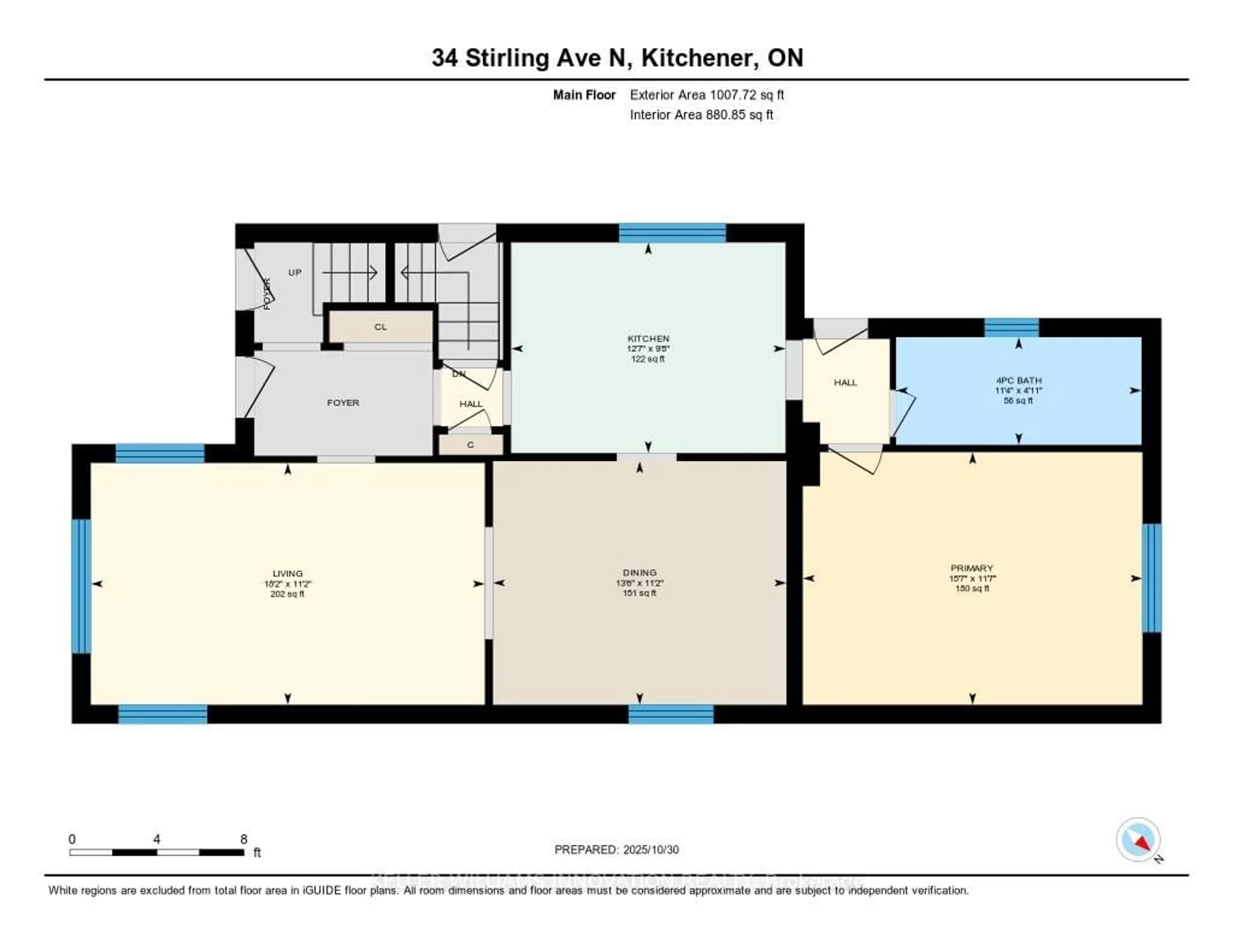 Floor plan for 34 Stirling Ave, Kitchener Ontario N2H 3G5
