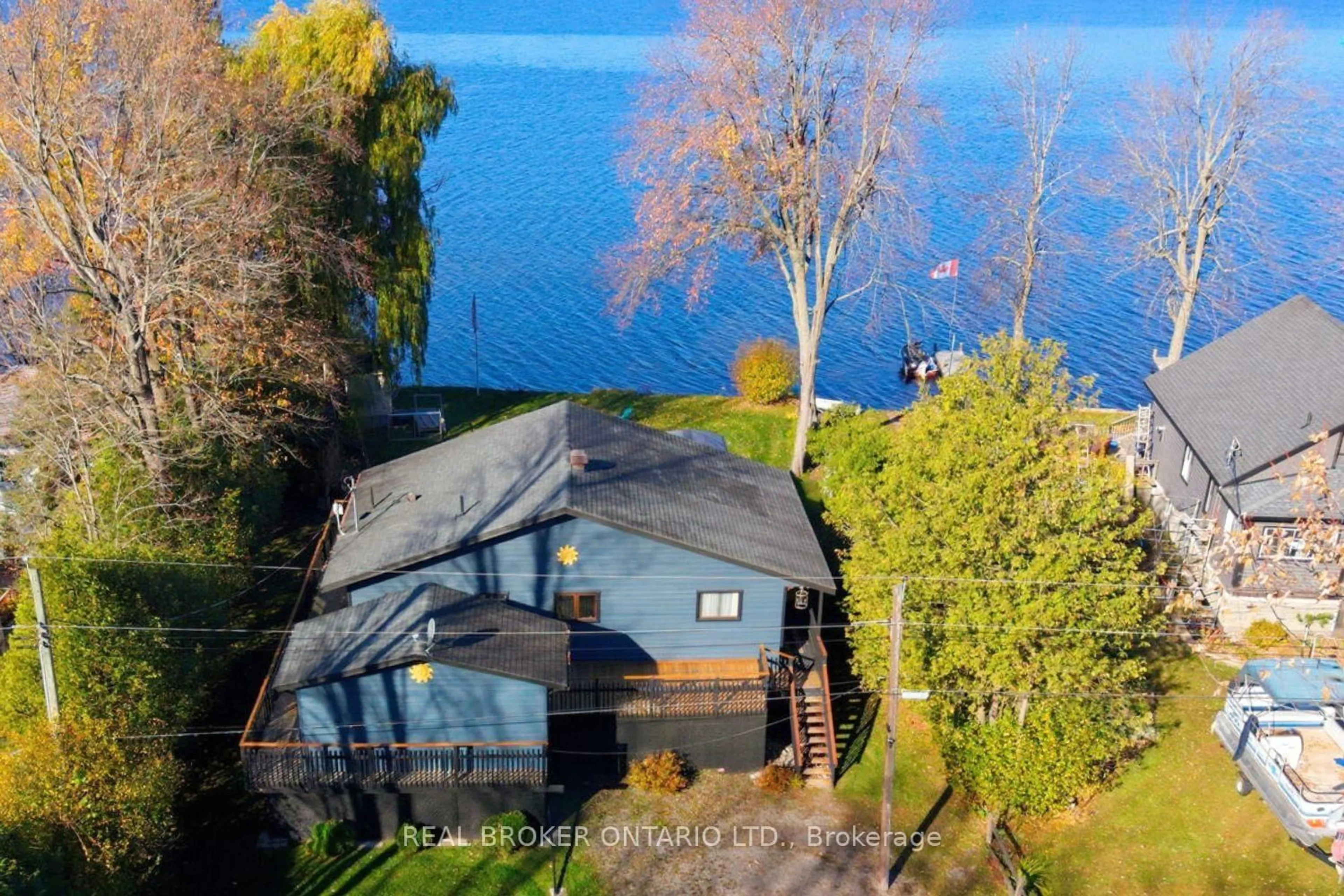 A pic from outside/outdoor area/front of a property/back of a property/a pic from drone, water/lake/river/ocean view for 1303 Hilly Lane, North Grenville Ontario K0G 1J0