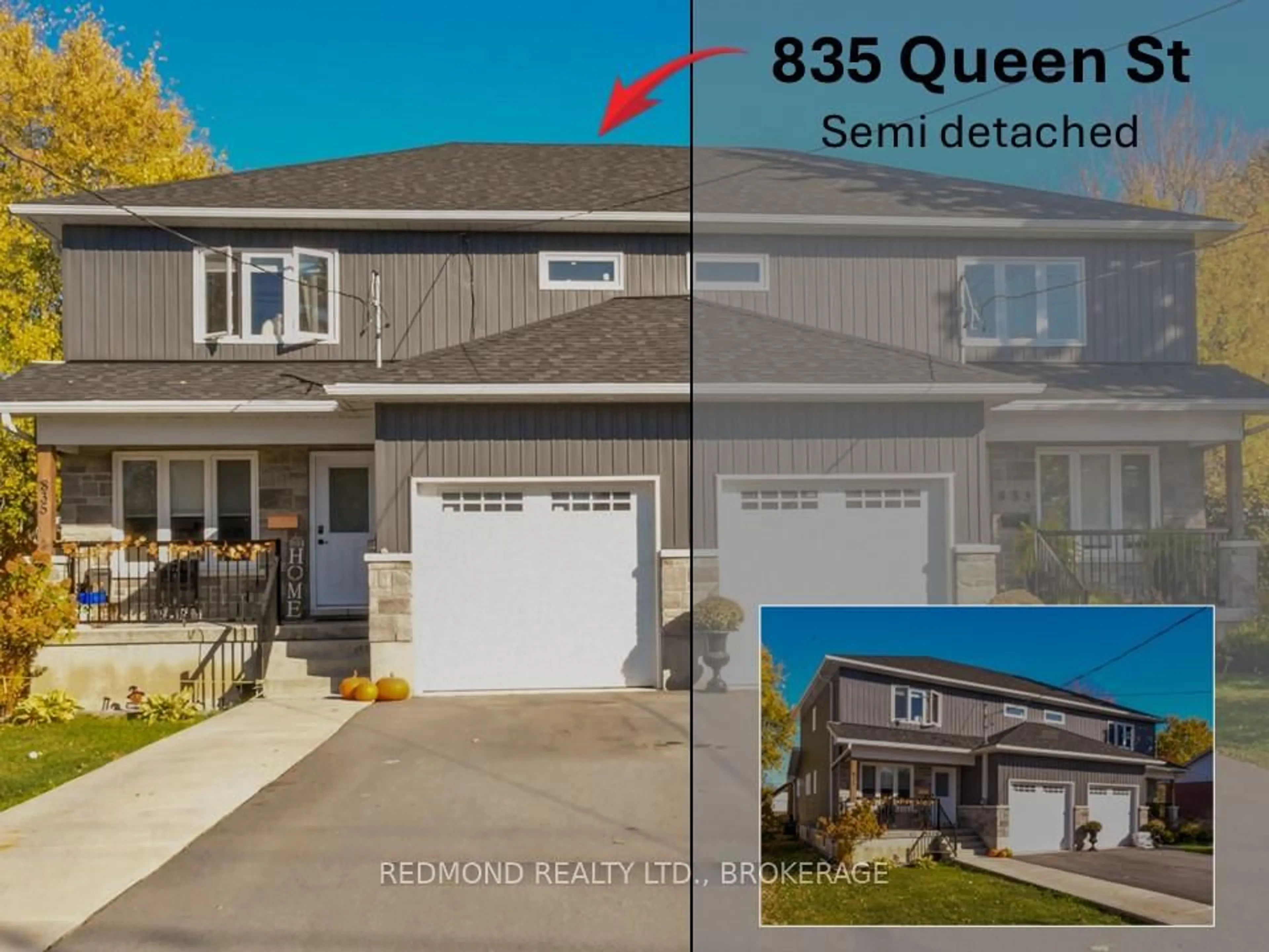 A pic from outside/outdoor area/front of a property/back of a property/a pic from drone, street for 835 Queen St, Gananoque Ontario K7G 2B5