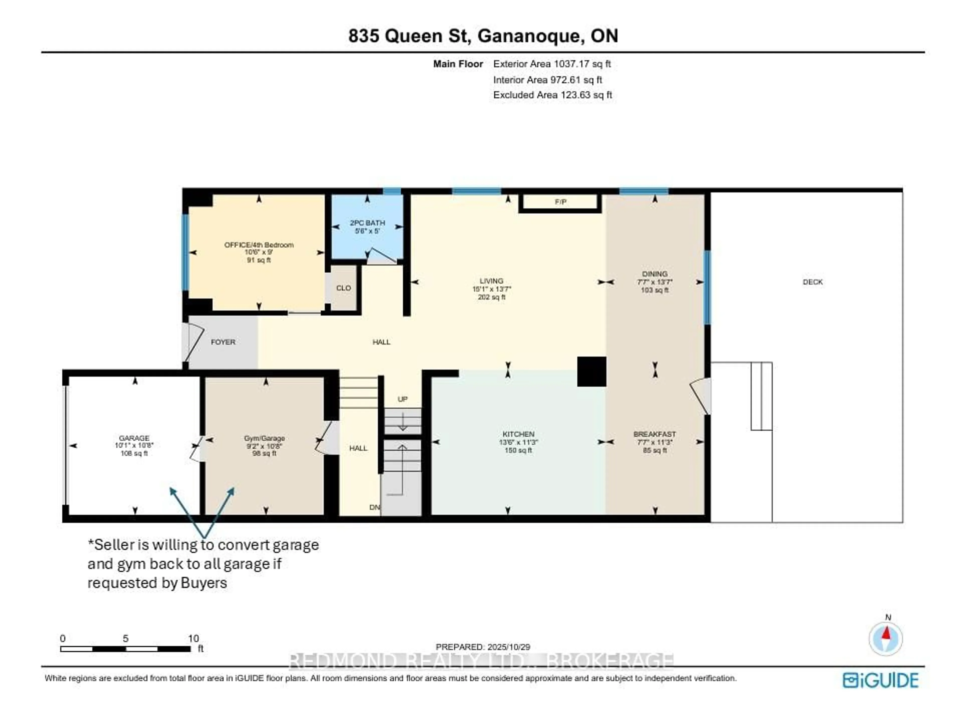 Floor plan for 835 Queen St, Gananoque Ontario K7G 2B5