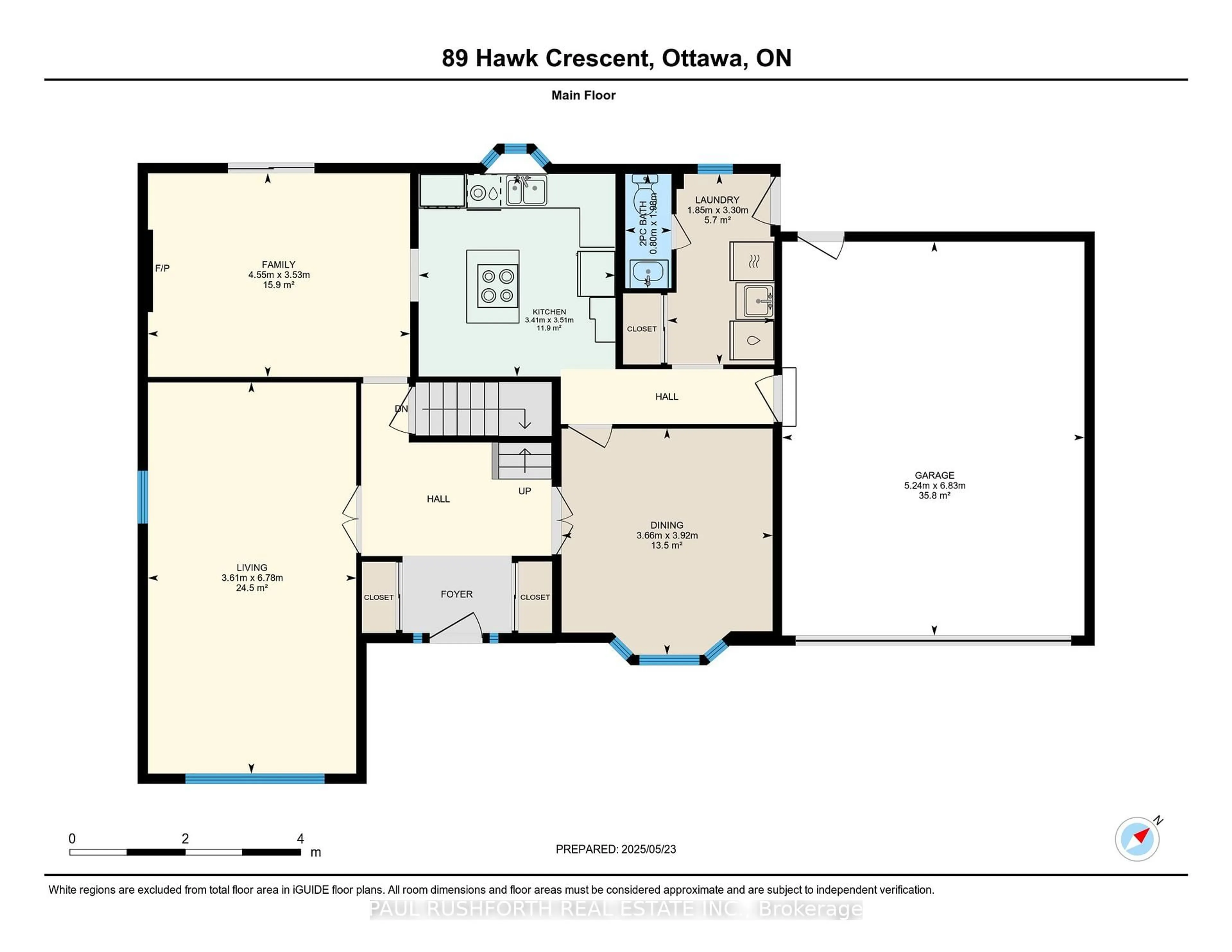 Floor plan for 89 Hawk Cres, Ottawa Ontario K1V 9G8