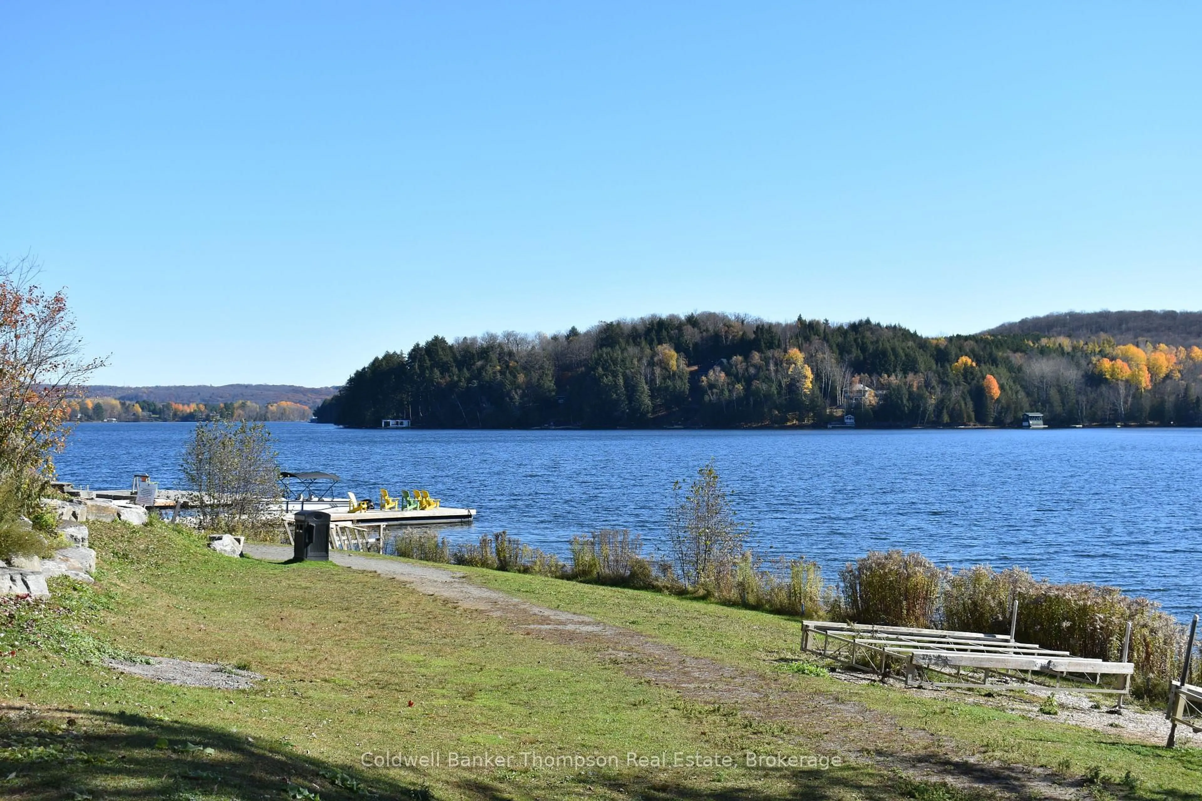 Patio, water/lake/river/ocean view for 312 - Bayshore Deerhurst Dr #312, Huntsville Ontario P1H 1A9