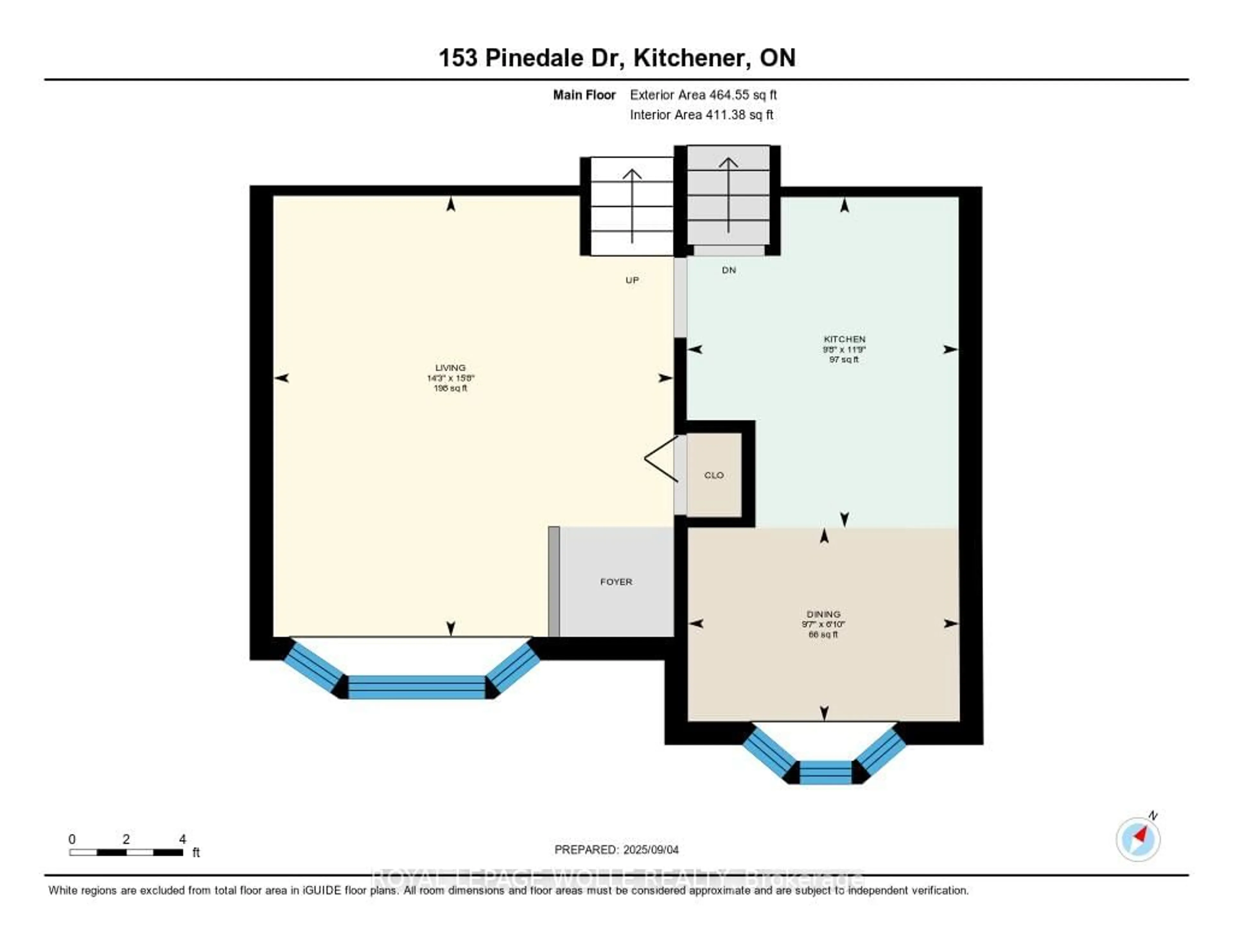 Floor plan for 153 Pinedale Dr, Kitchener Ontario N2E 1K2