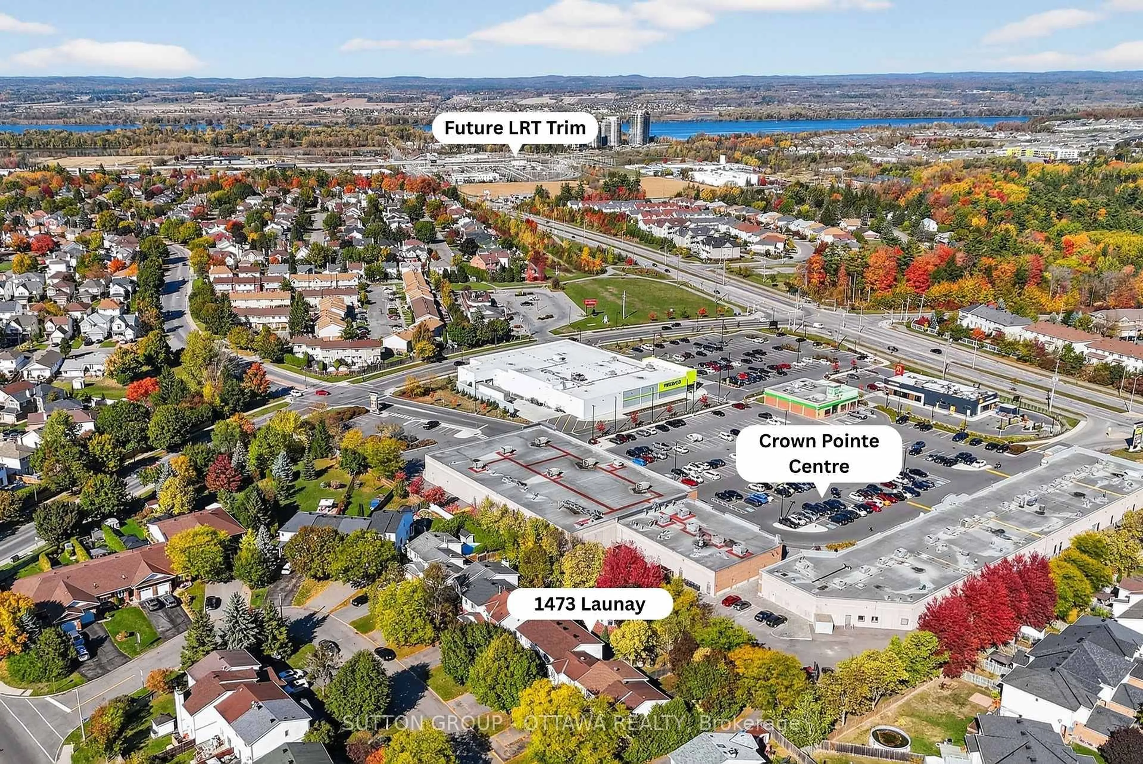 A pic from outside/outdoor area/front of a property/back of a property/a pic from drone, street for 1473 Launay Ave, Orleans Ontario K4A 3R9