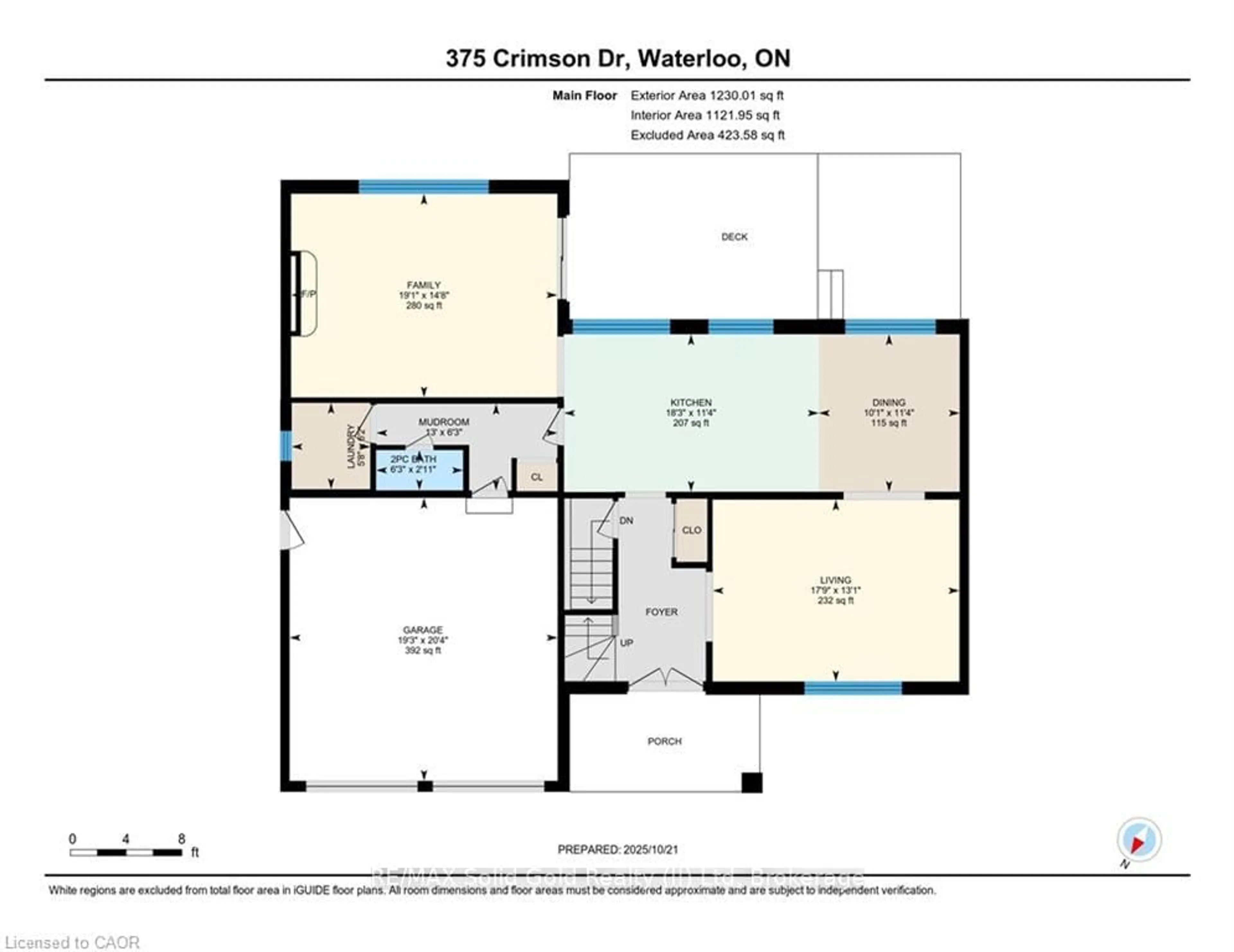 Floor plan for 375 Crimson Dr, Waterloo Ontario N2K 2V2