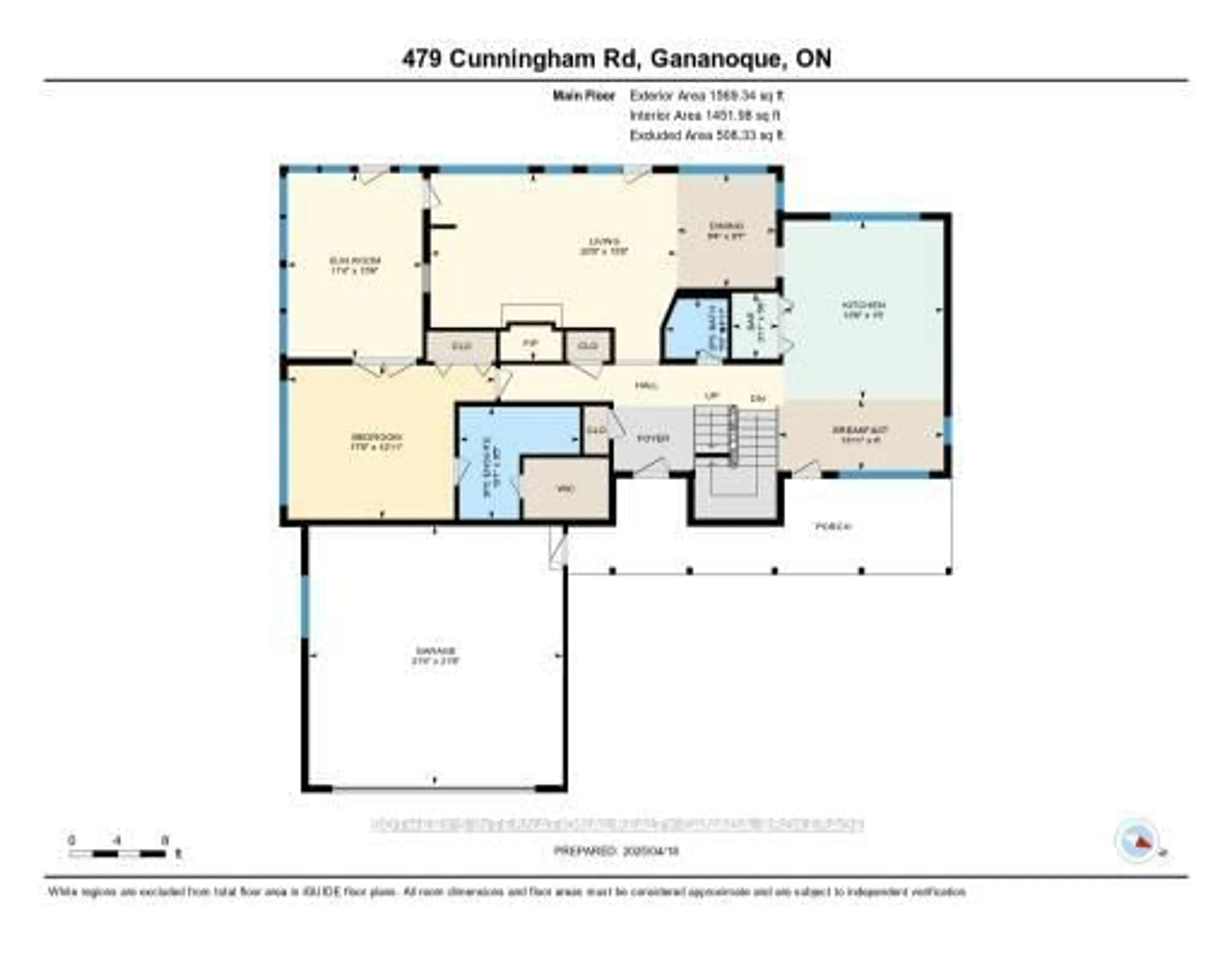 Floor plan for 479 Cunningham Road Sdrd, Gananoque Ontario K7G 2V4