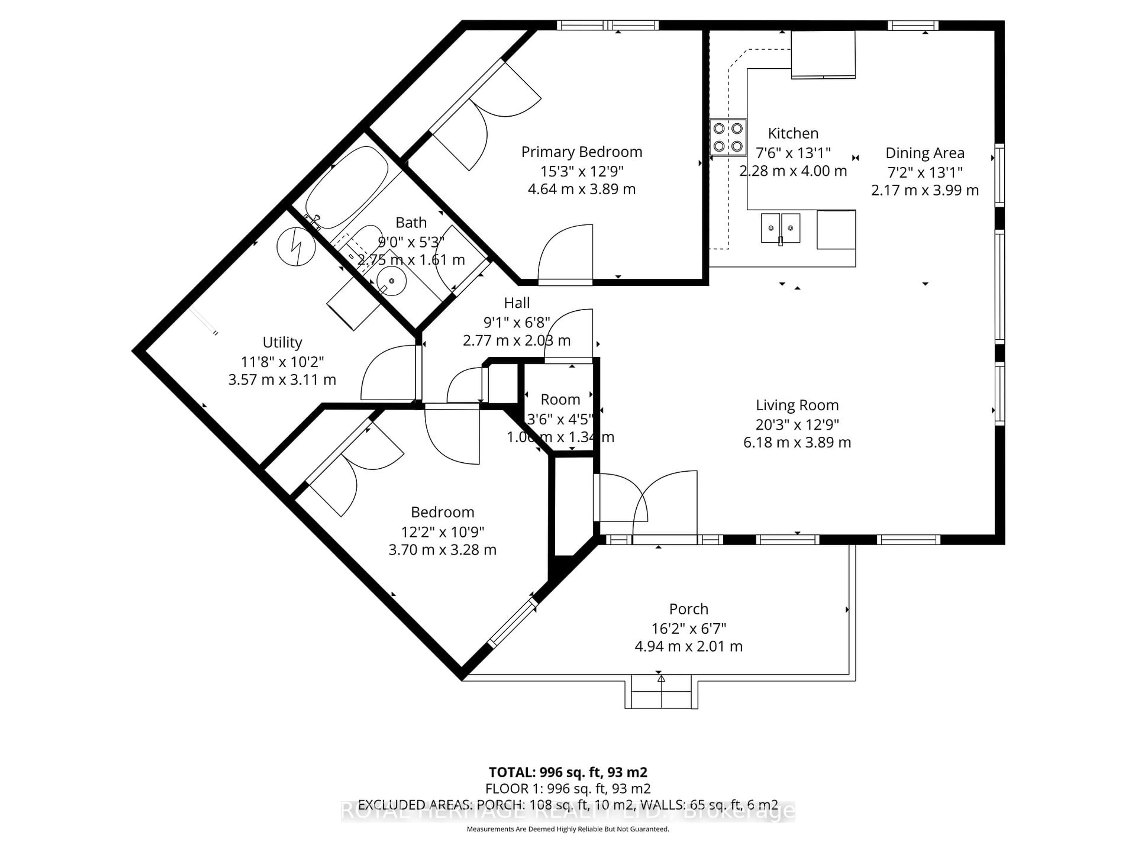 Floor plan for 300 Croft St #2001, Port Hope Ontario L1A 0E1