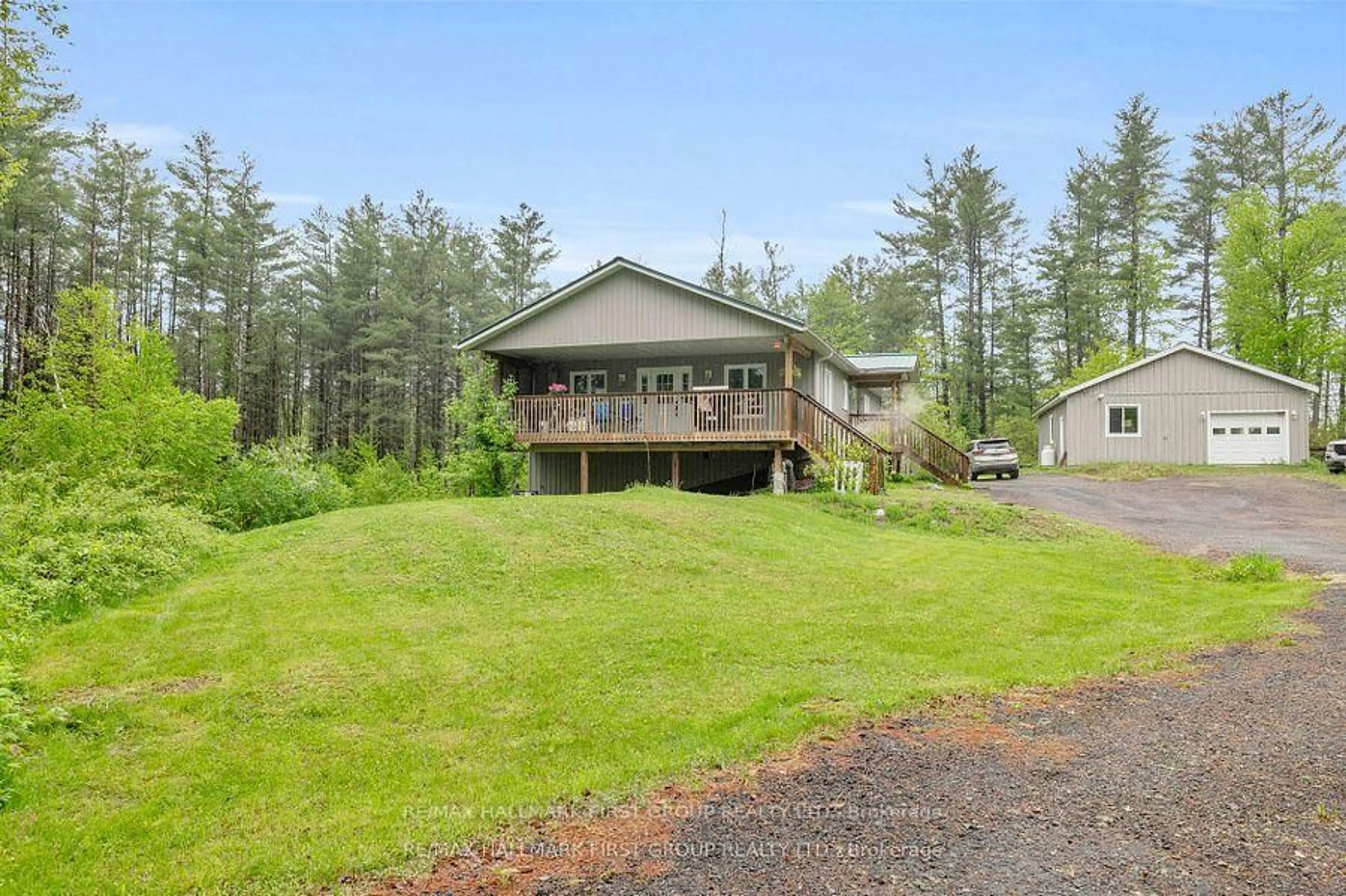 Patio, water/lake/river/ocean view for 112 Moores Rd, Tweed Ontario K0K 3J0