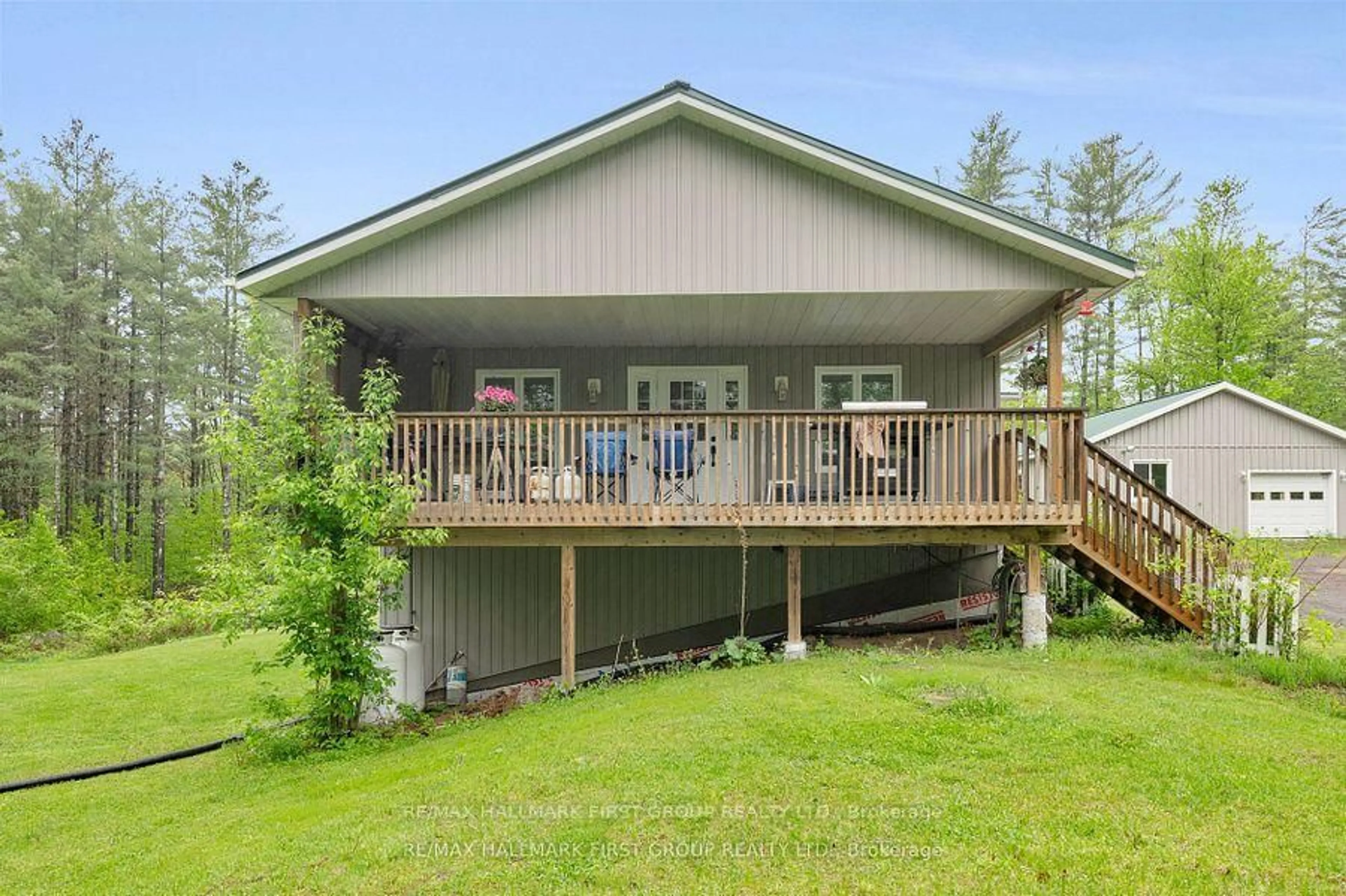 Patio, water/lake/river/ocean view for 112 Moores Rd, Tweed Ontario K0K 3J0