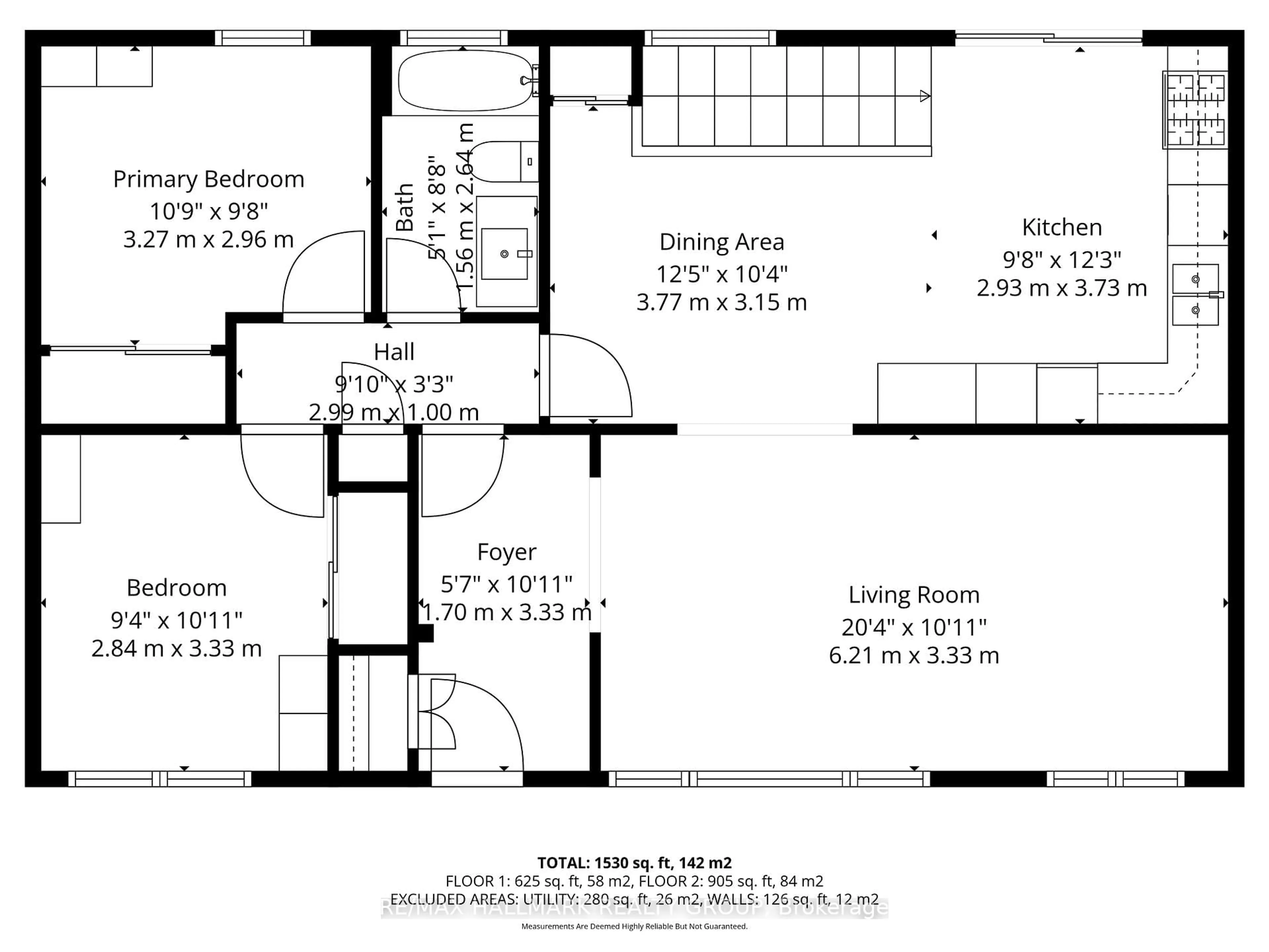 Floor plan for 1902 Rosebella Ave, Ottawa Ontario K1T 1G7