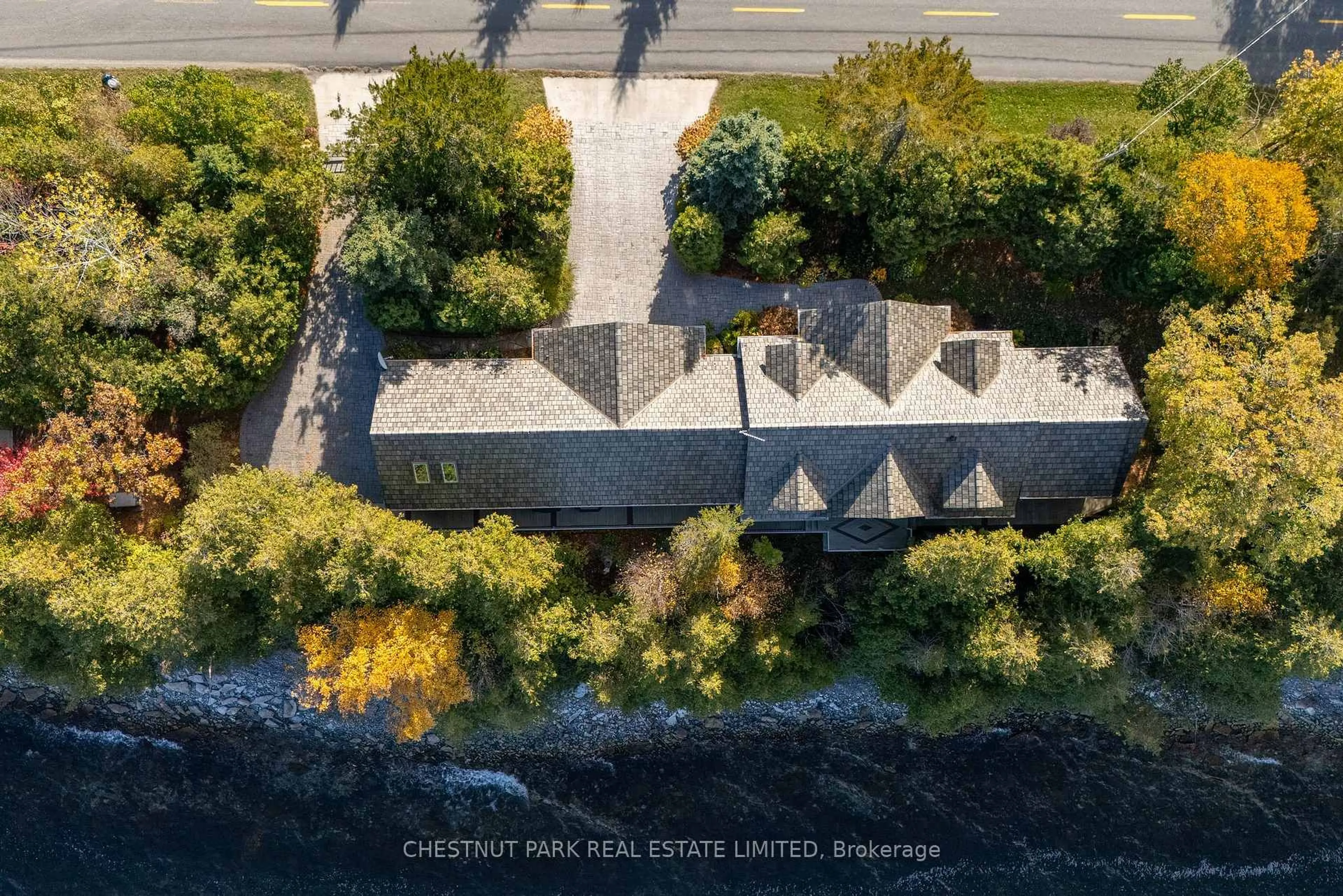 A pic from outside/outdoor area/front of a property/back of a property/a pic from drone, street for 3853 County Road 13, Prince Edward County Ontario K0K 2T0