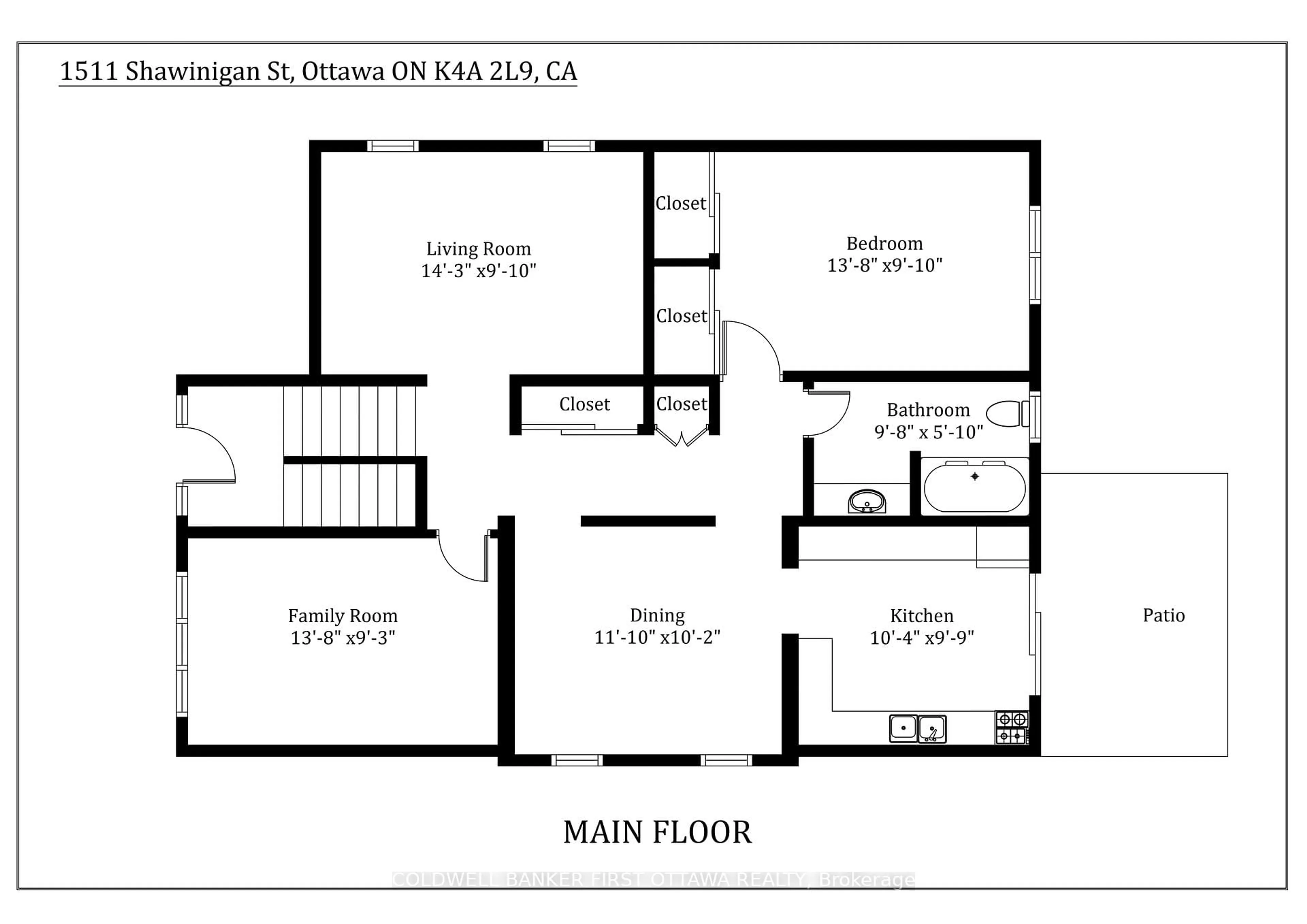 Floor plan for 1511 Shawinigan St, Orleans Ontario K4A 2L9