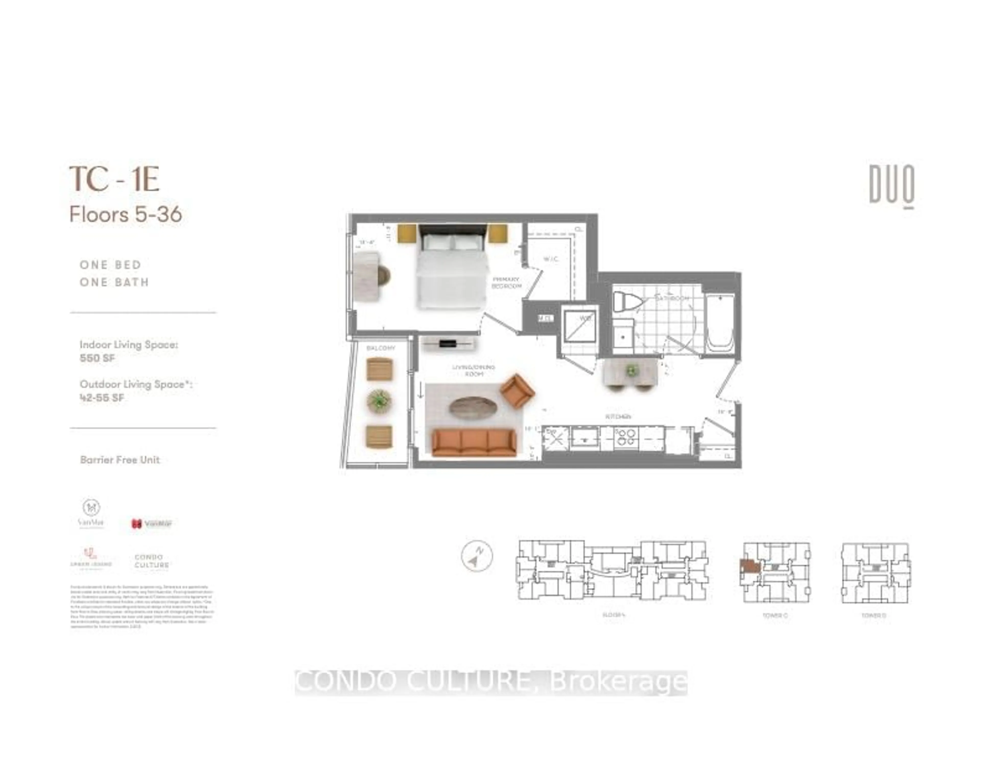 Floor plan for 25 Wellington St #3205, Kitchener Ontario N2G 0G5