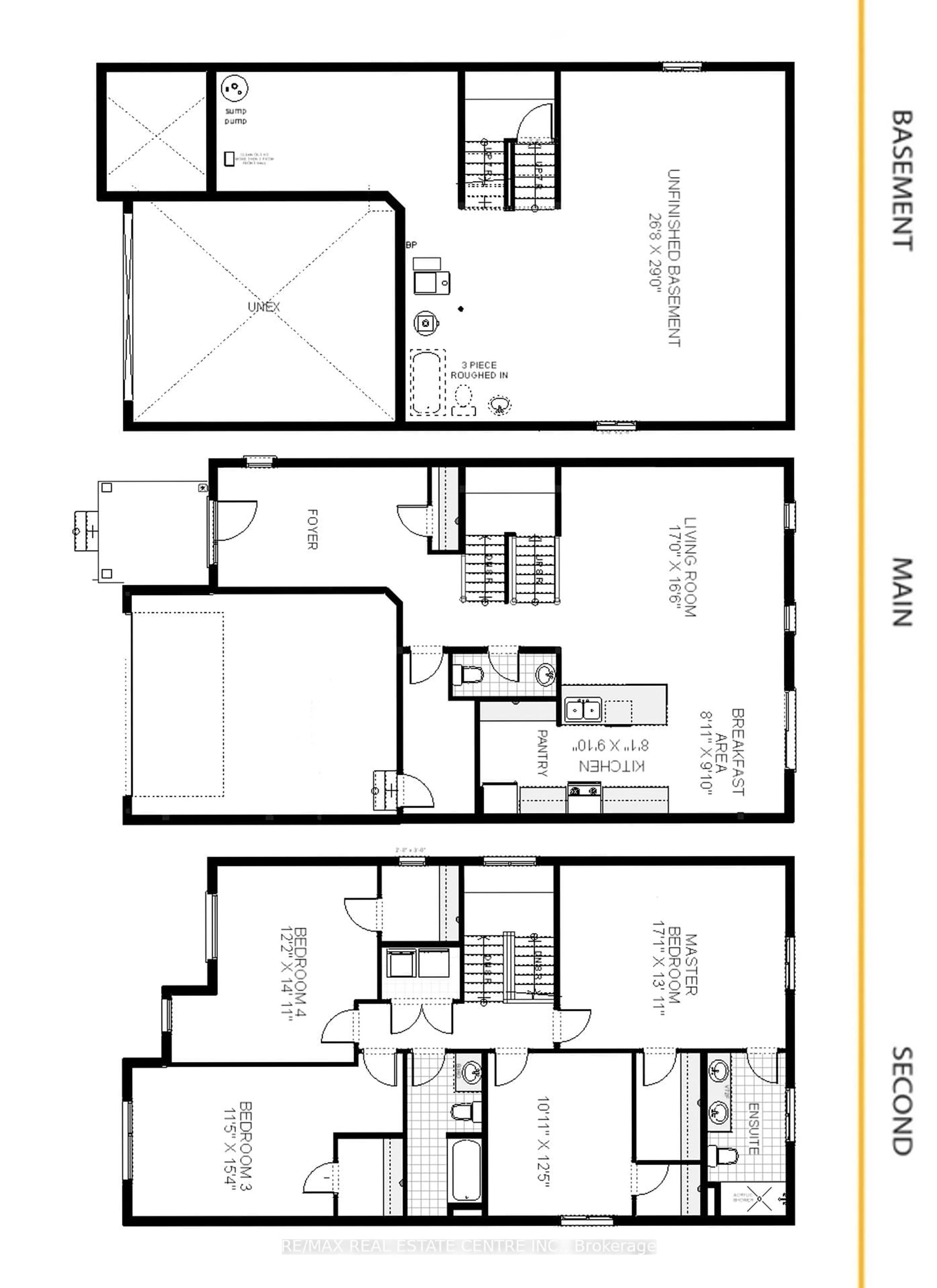Floor plan for 208 Benninger Dr, Kitchener Ontario N2E 0C9