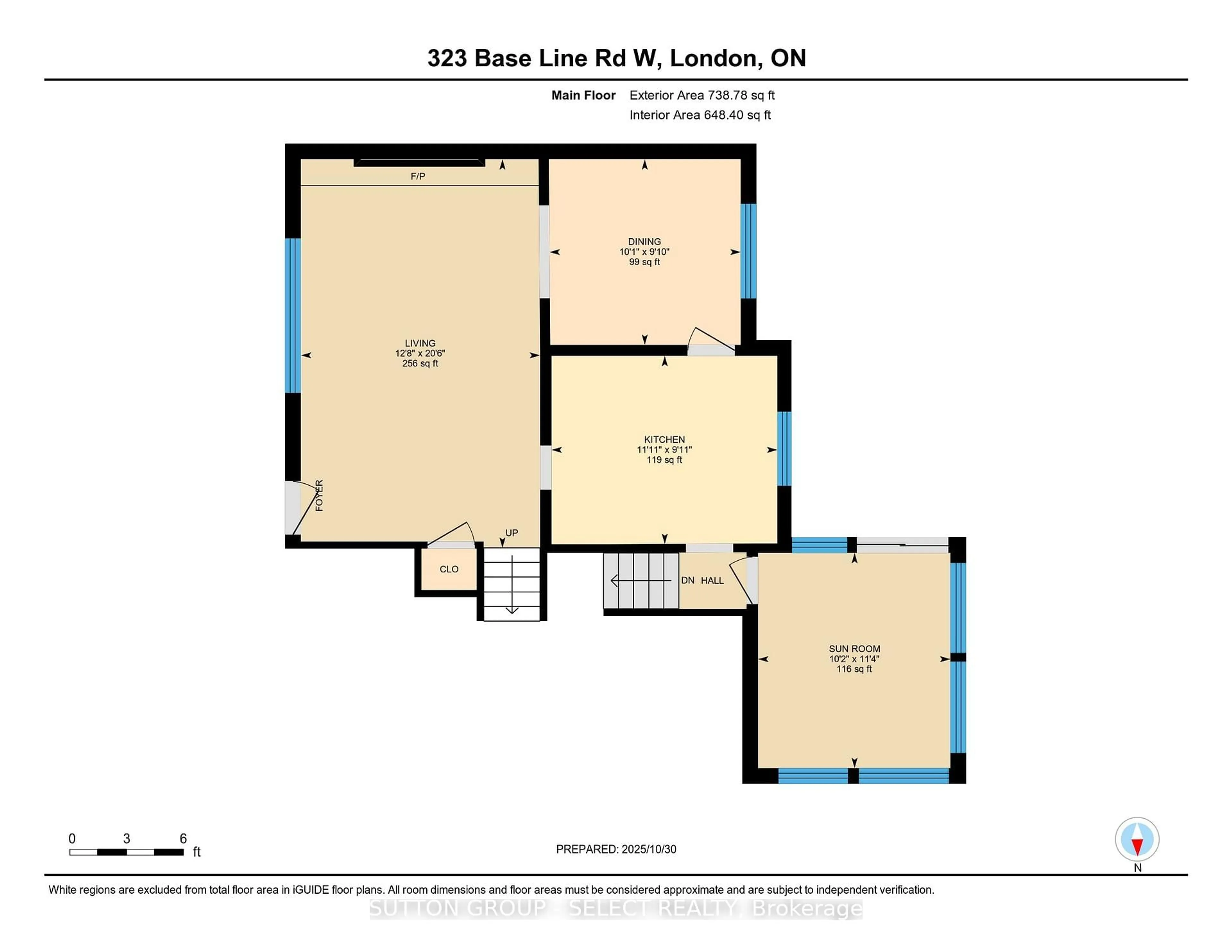 Floor plan for 323 Base Line Rd, London South Ontario N6J 1W5