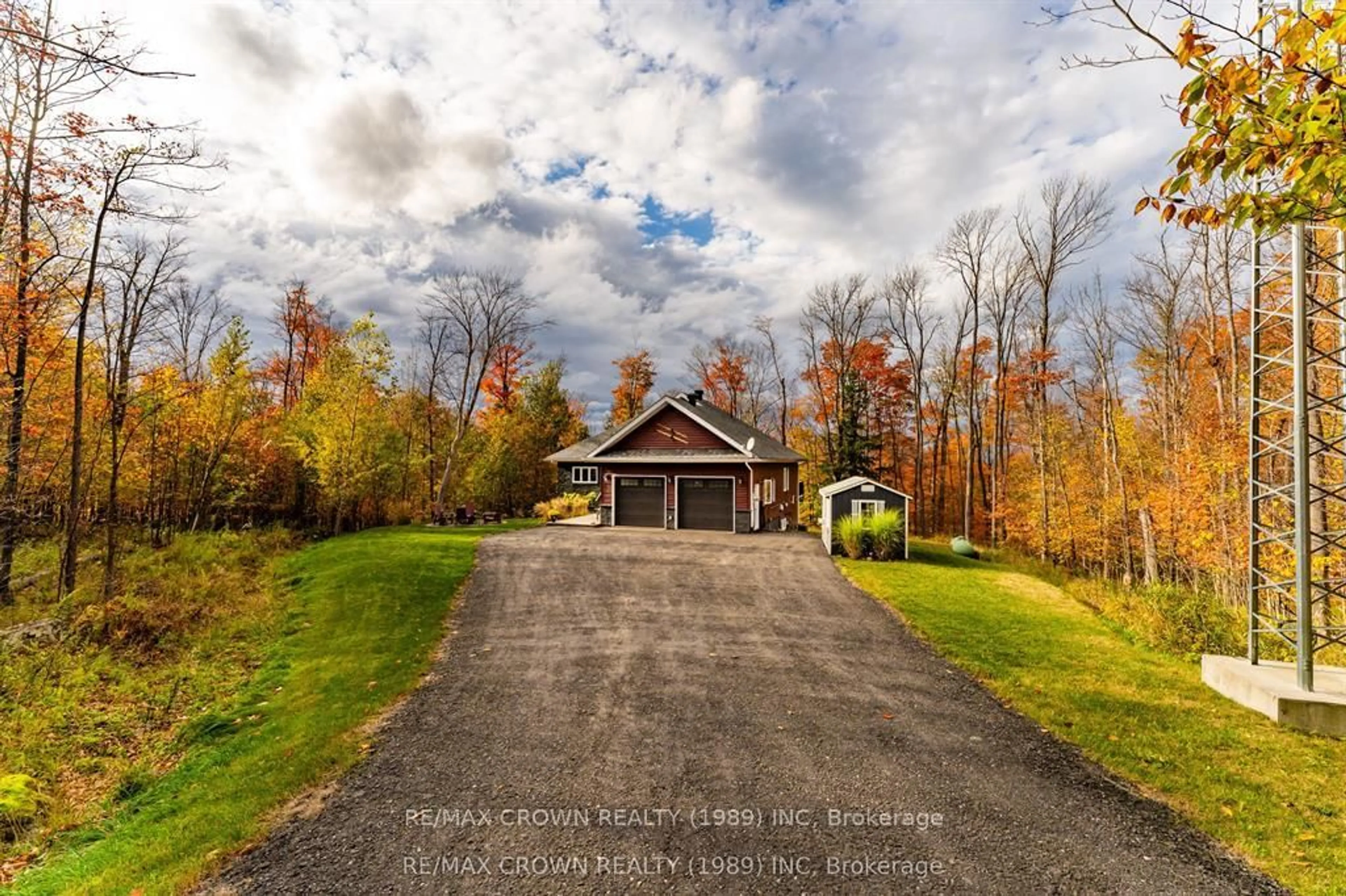 A pic from outside/outdoor area/front of a property/back of a property/a pic from drone, water/lake/river/ocean view for 28 Maple Ridge Rd, Nipissing Ontario P0H 1W0