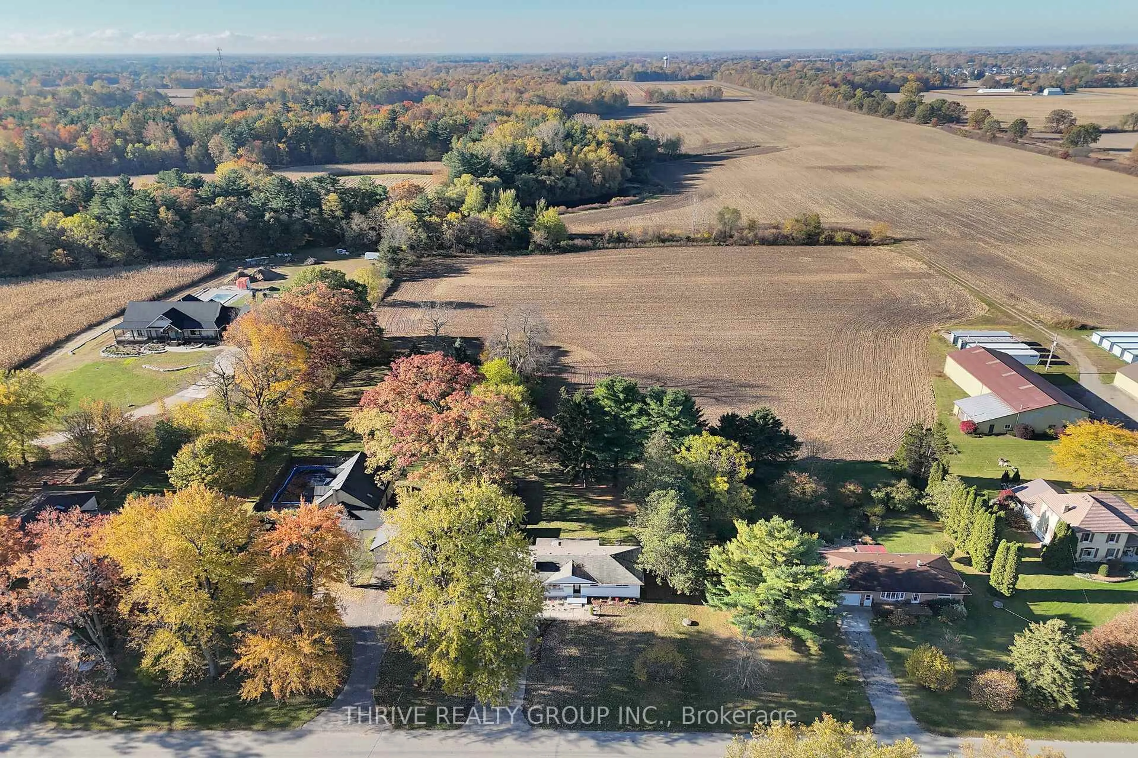 A pic from outside/outdoor area/front of a property/back of a property/a pic from drone, unknown for 22639 Troops Rd, Strathroy-Caradoc Ontario N0L 1W0