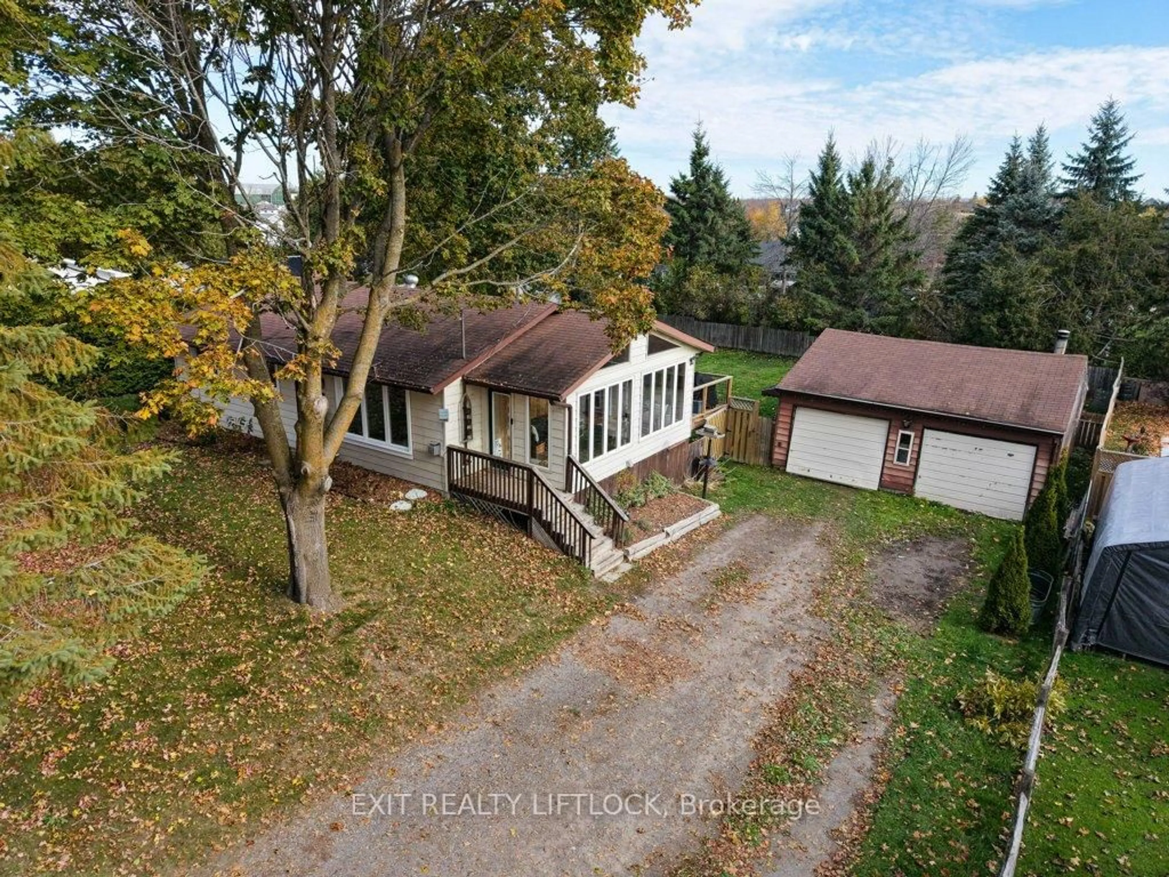 A pic from outside/outdoor area/front of a property/back of a property/a pic from drone, unknown for 128 Orange Corners Rd, Kawartha Lakes Ontario K0L 2W0