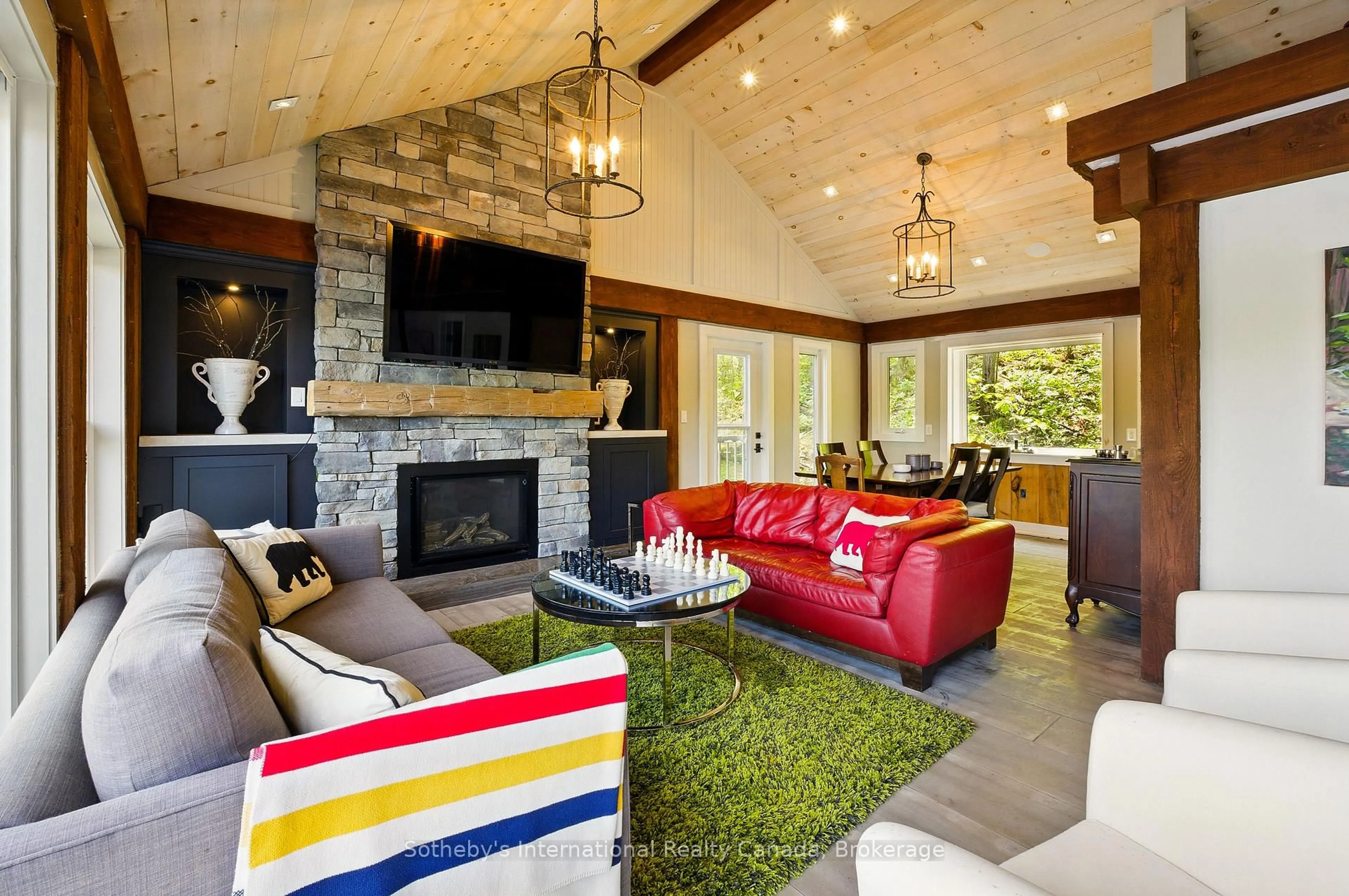 Living room with furniture, unknown for 6394 Go Home Lake Shore, Georgian Bay Ontario L0K 1S0