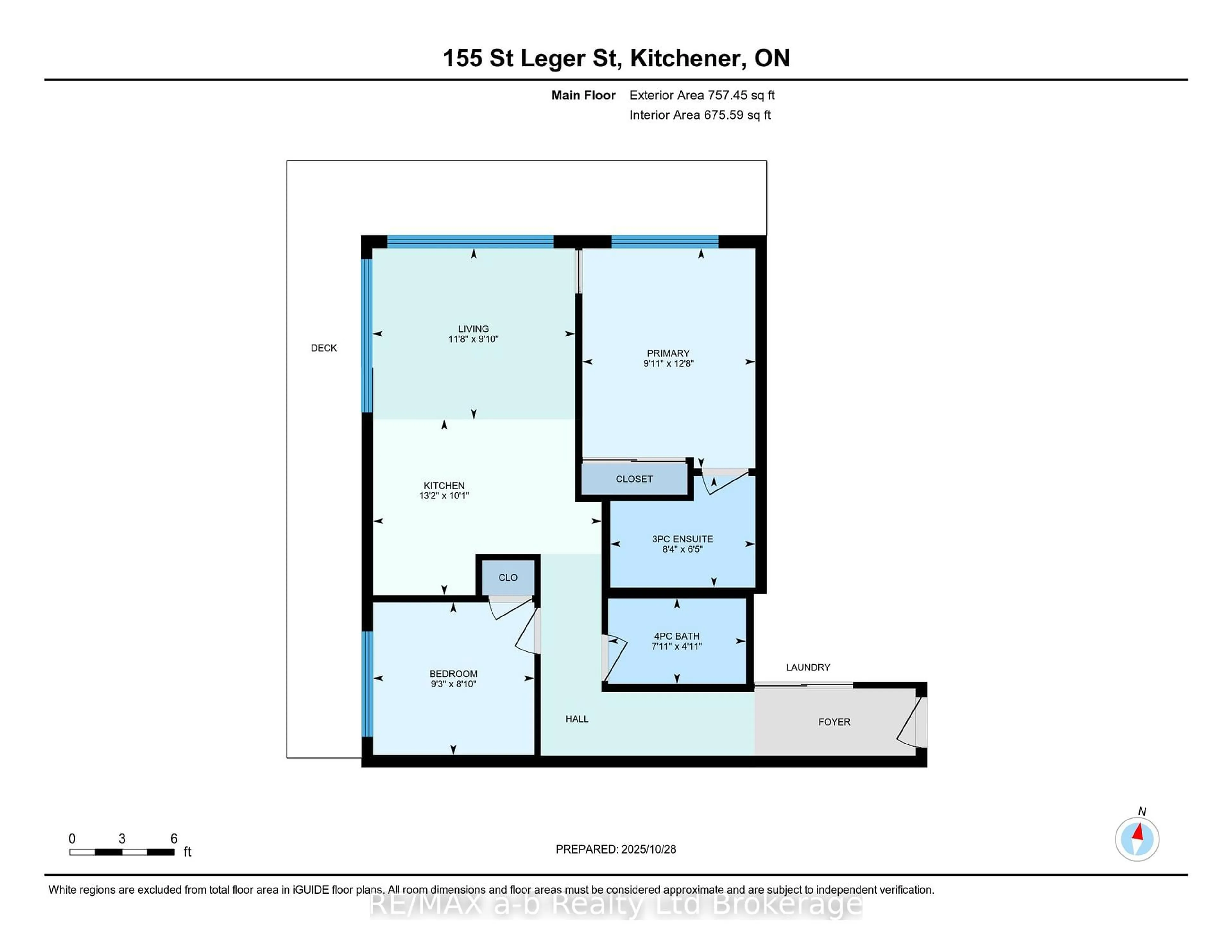 Floor plan for 155 St Leger St #415, Kitchener Ontario N2H 0B9