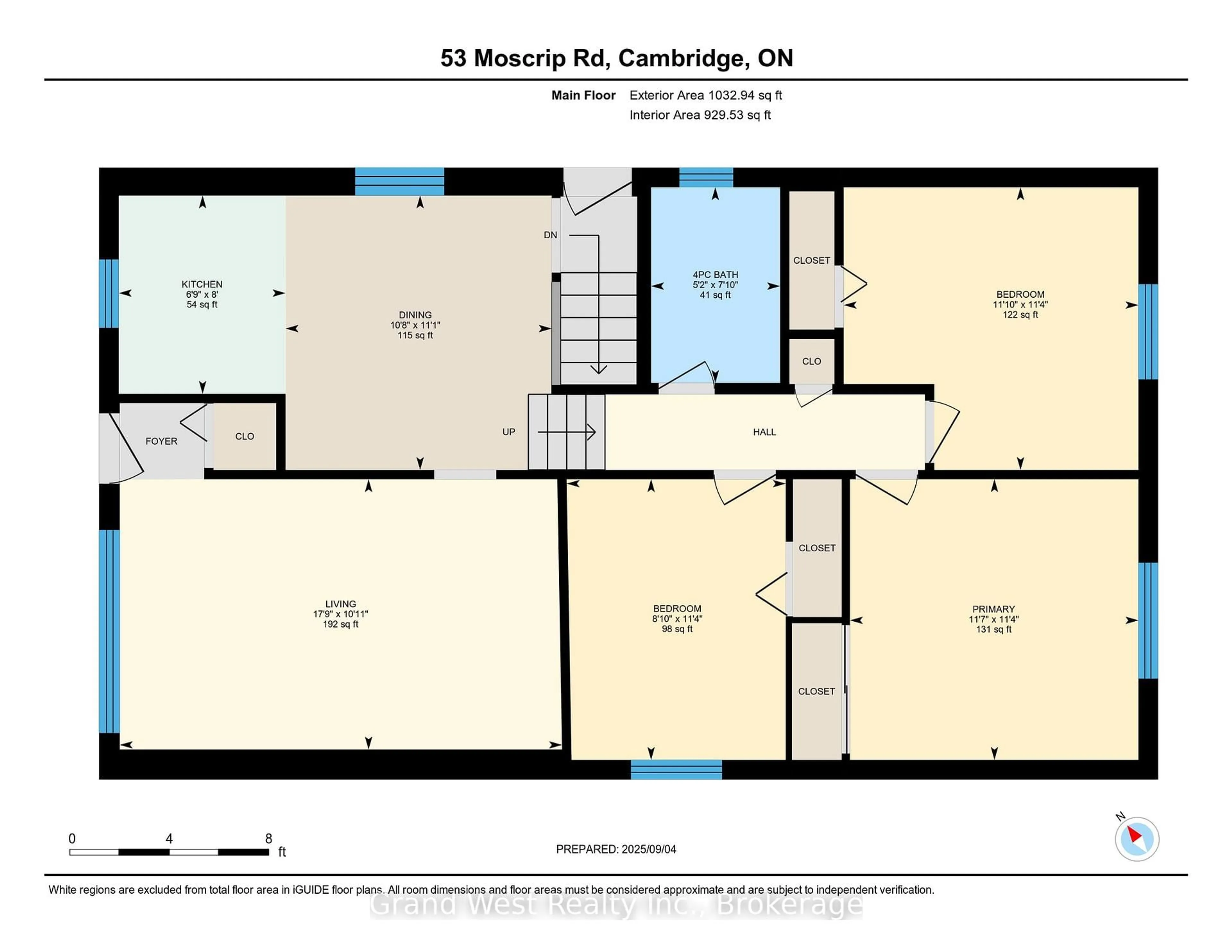 Floor plan for 53 MOSCRIP Rd, Cambridge Ontario N1R 5Y8